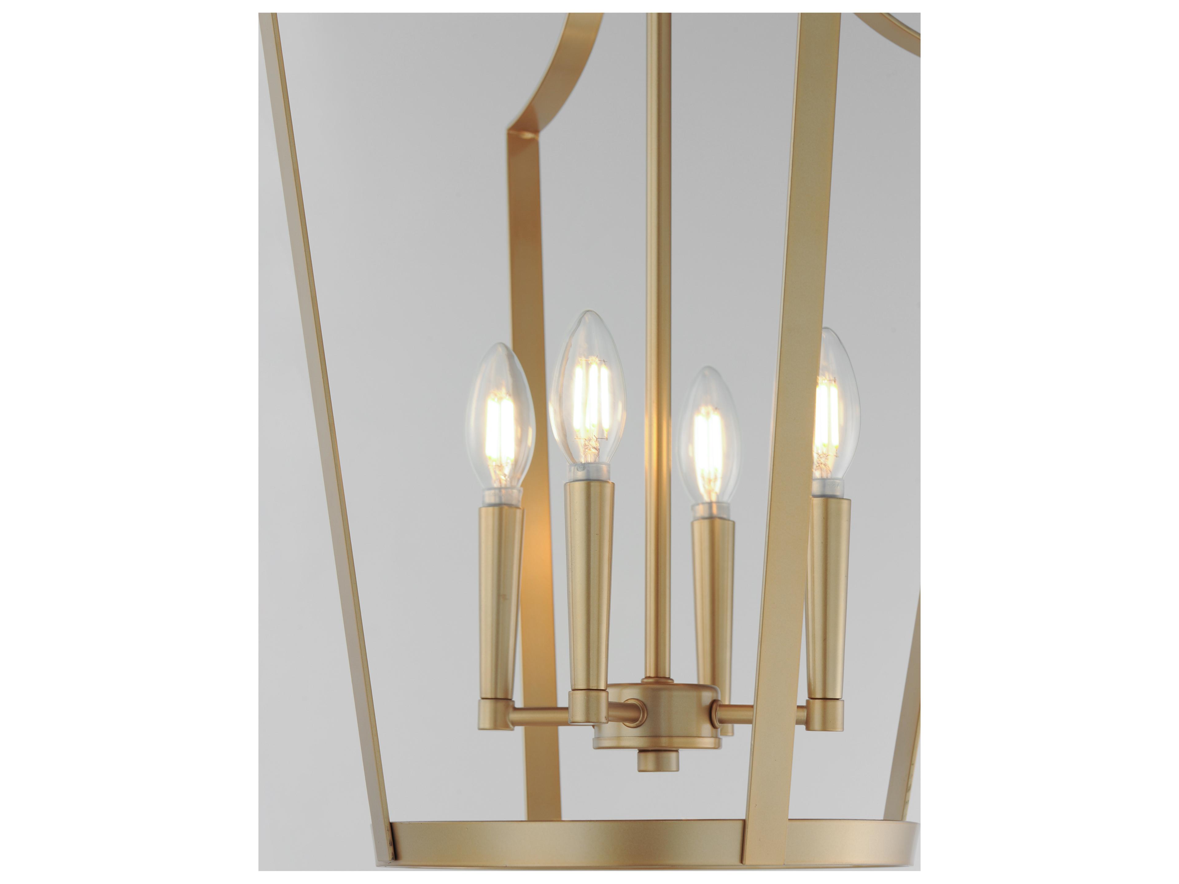Maxim Lighting Arden 4- Light Natural Aged Brass Lantern Pendant
