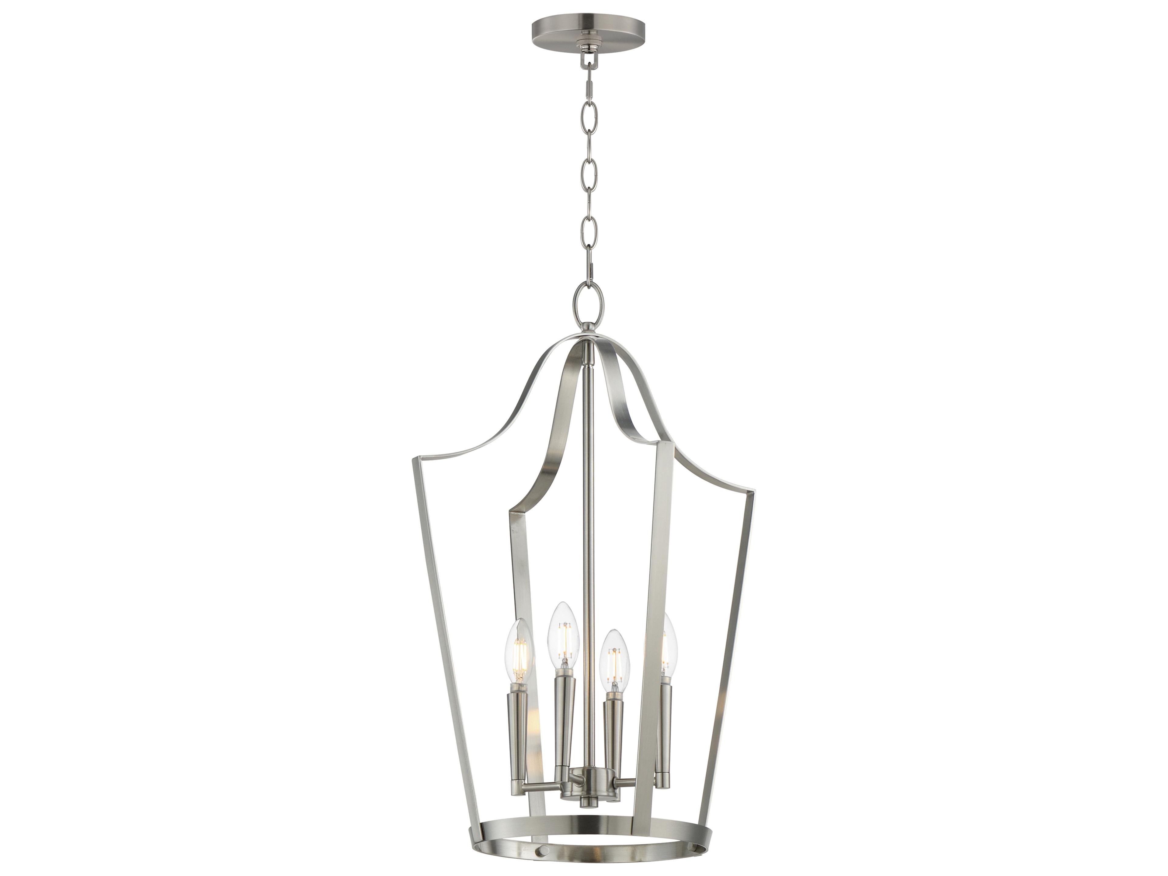Arden 4- Light Satin Nickel Lantern Pendant