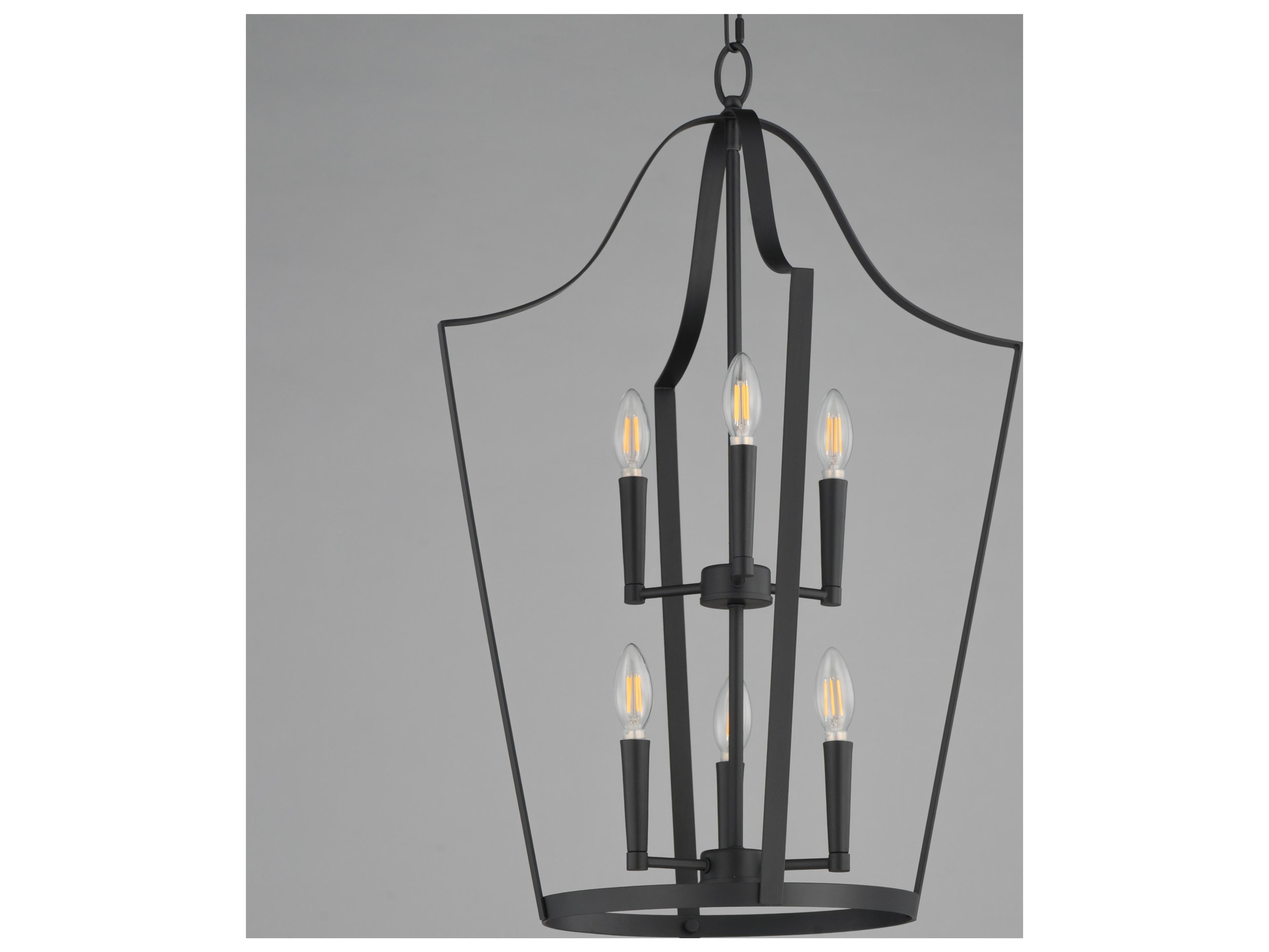 Maxim Lighting Arden 6- Light Black Lantern Pendant