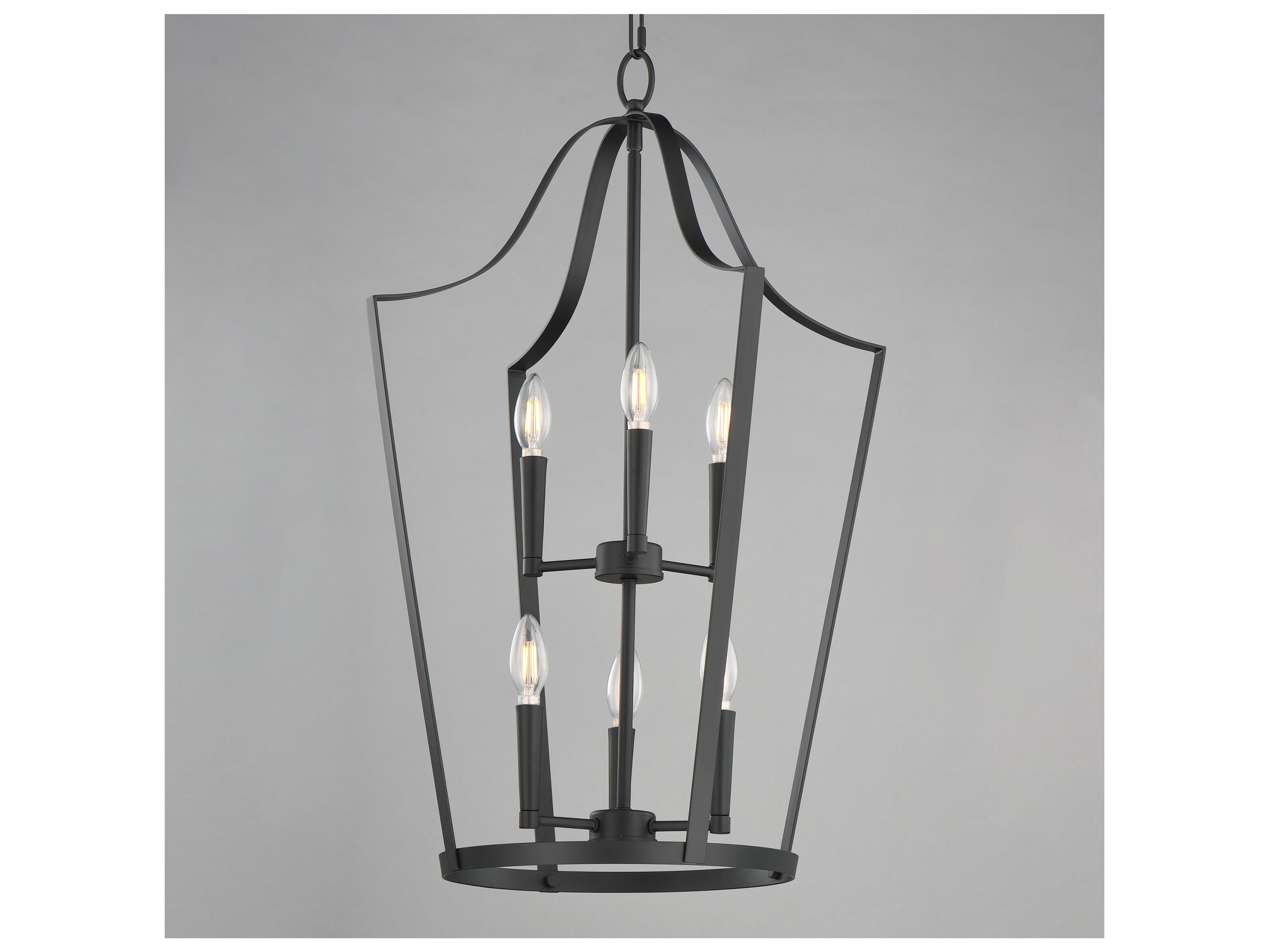 Maxim Lighting Arden 6- Light Black Lantern Pendant