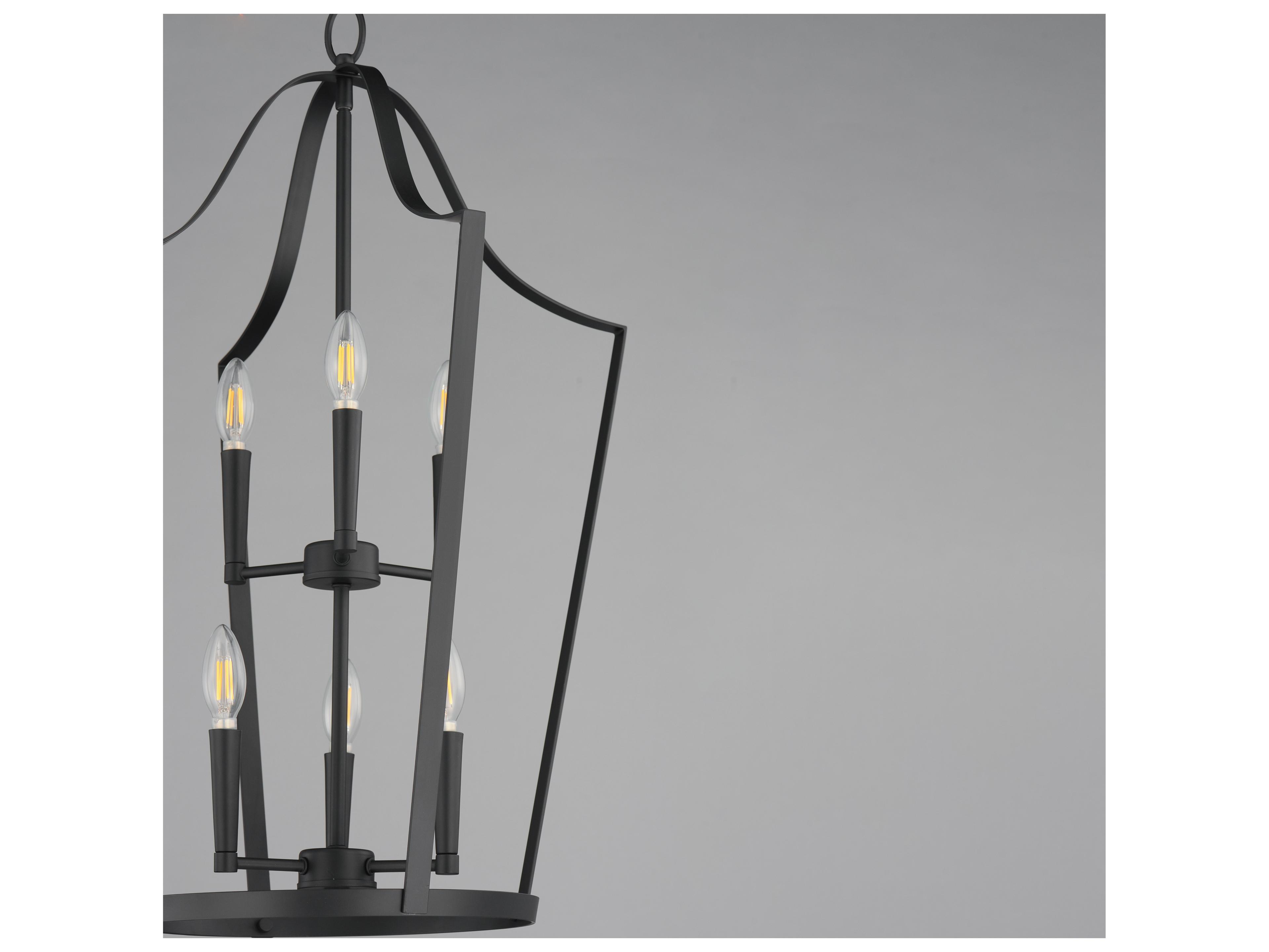 Maxim Lighting Arden 6- Light Black Lantern Pendant