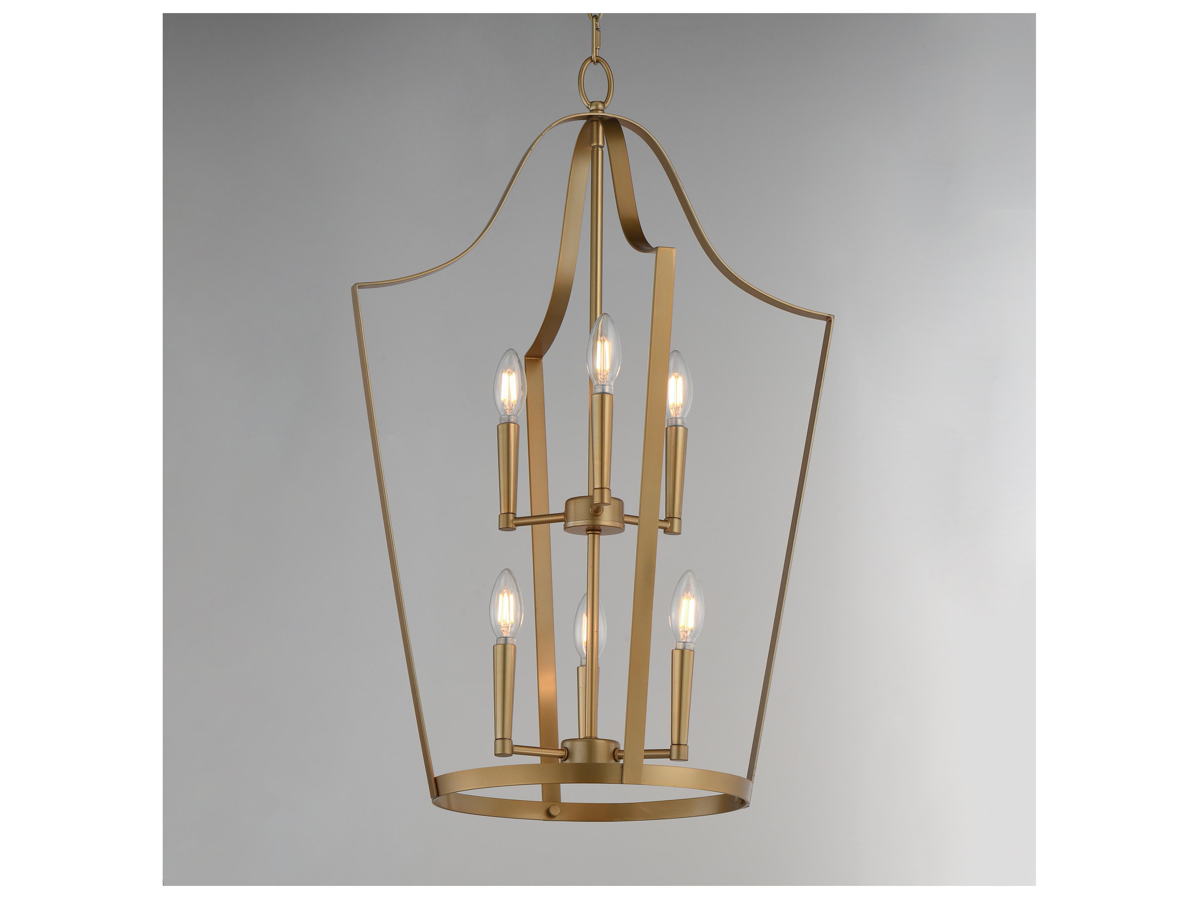 Maxim Lighting Arden 6- Light Natural Aged Brass Lantern Pendant