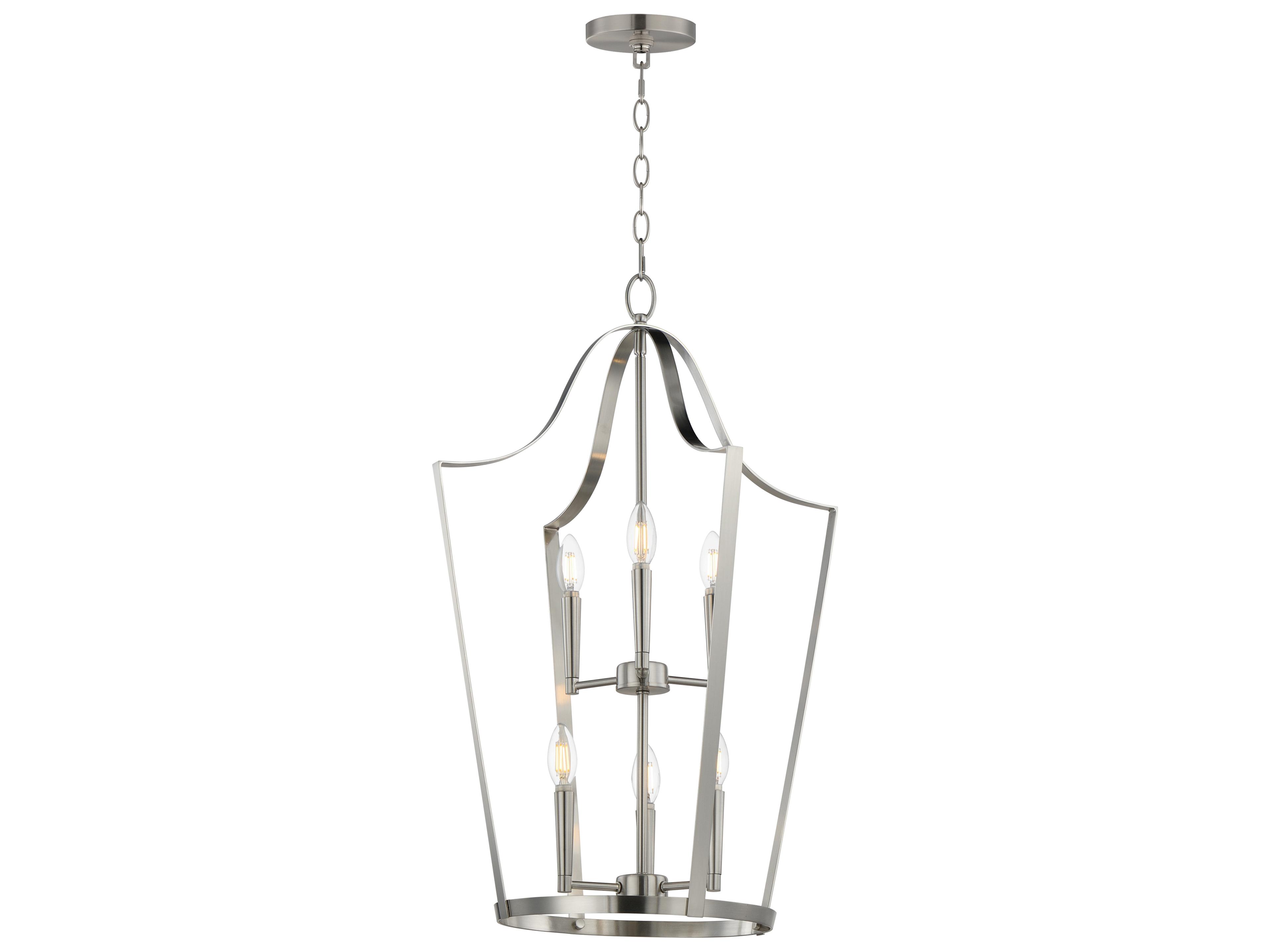 Arden 6- Light Satin Nickel Lantern Pendant