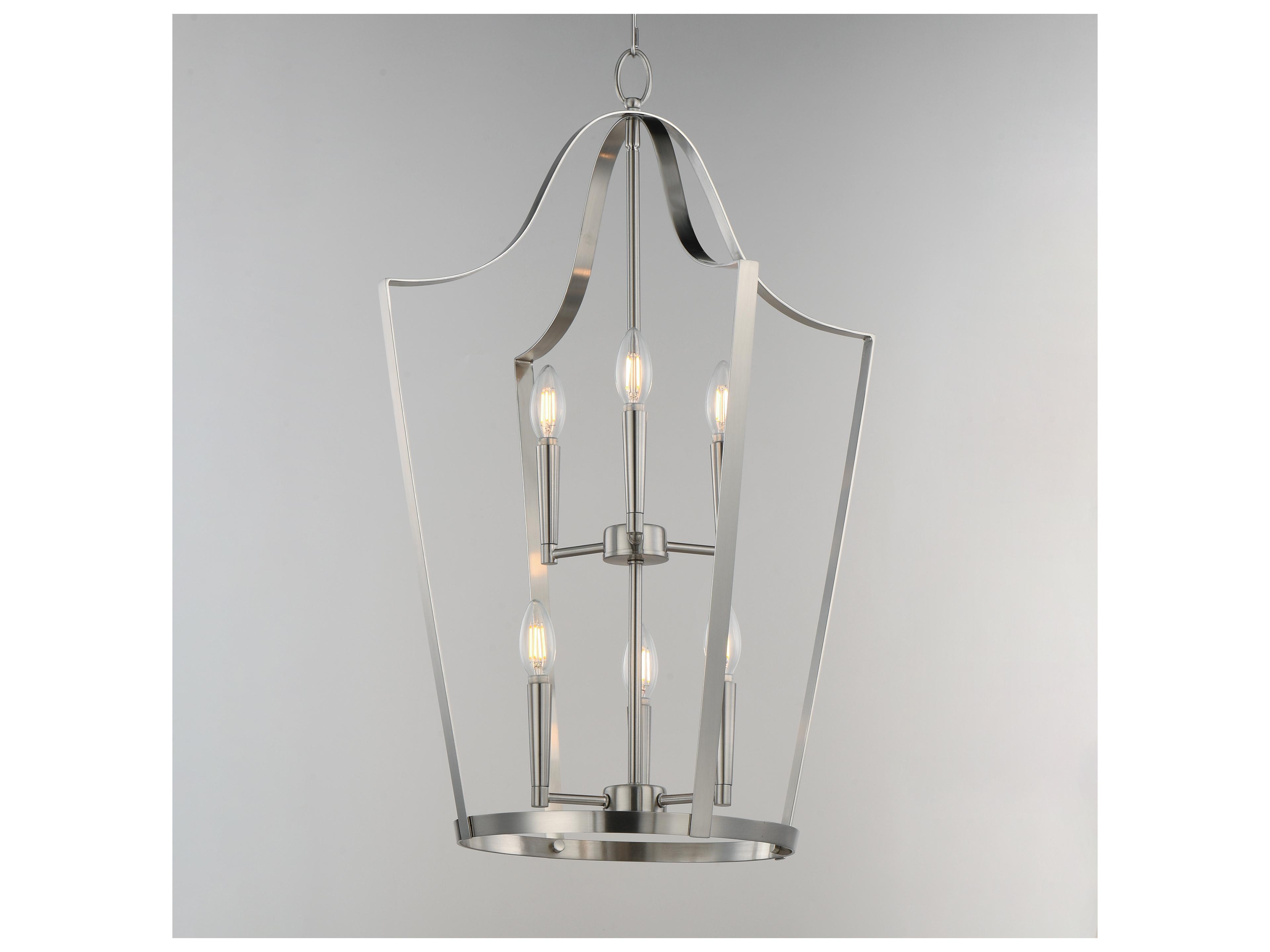 Maxim Lighting Arden 6- Light Satin Nickel Lantern Pendant