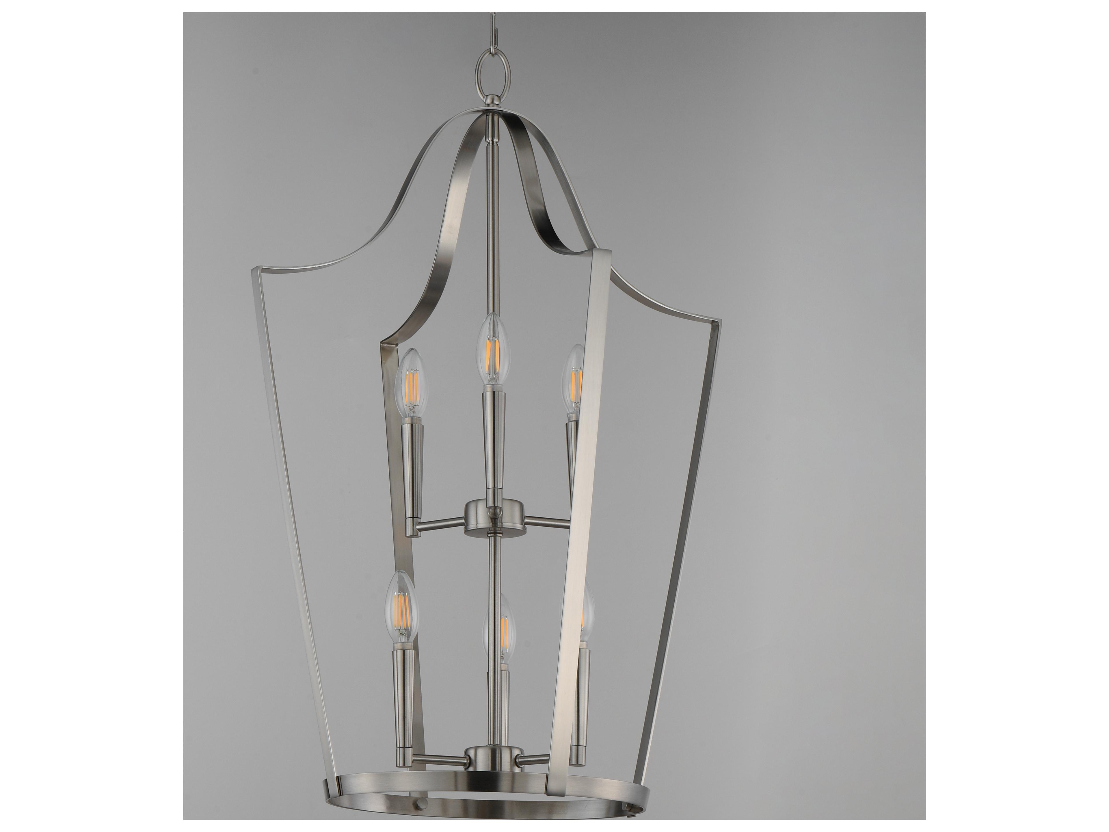 Maxim Lighting Arden 6- Light Satin Nickel Lantern Pendant