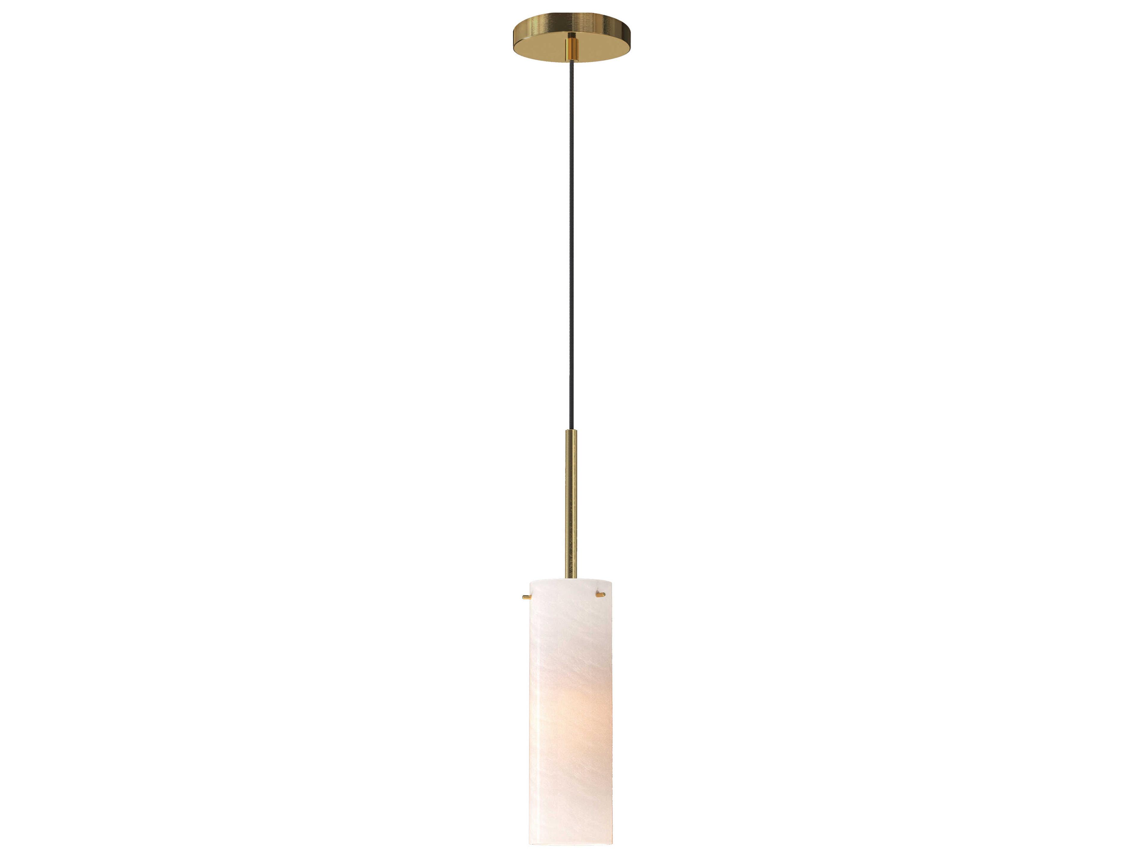 Blizzard 1-Light Natural Aged Brass Cylinder Mini Pendant