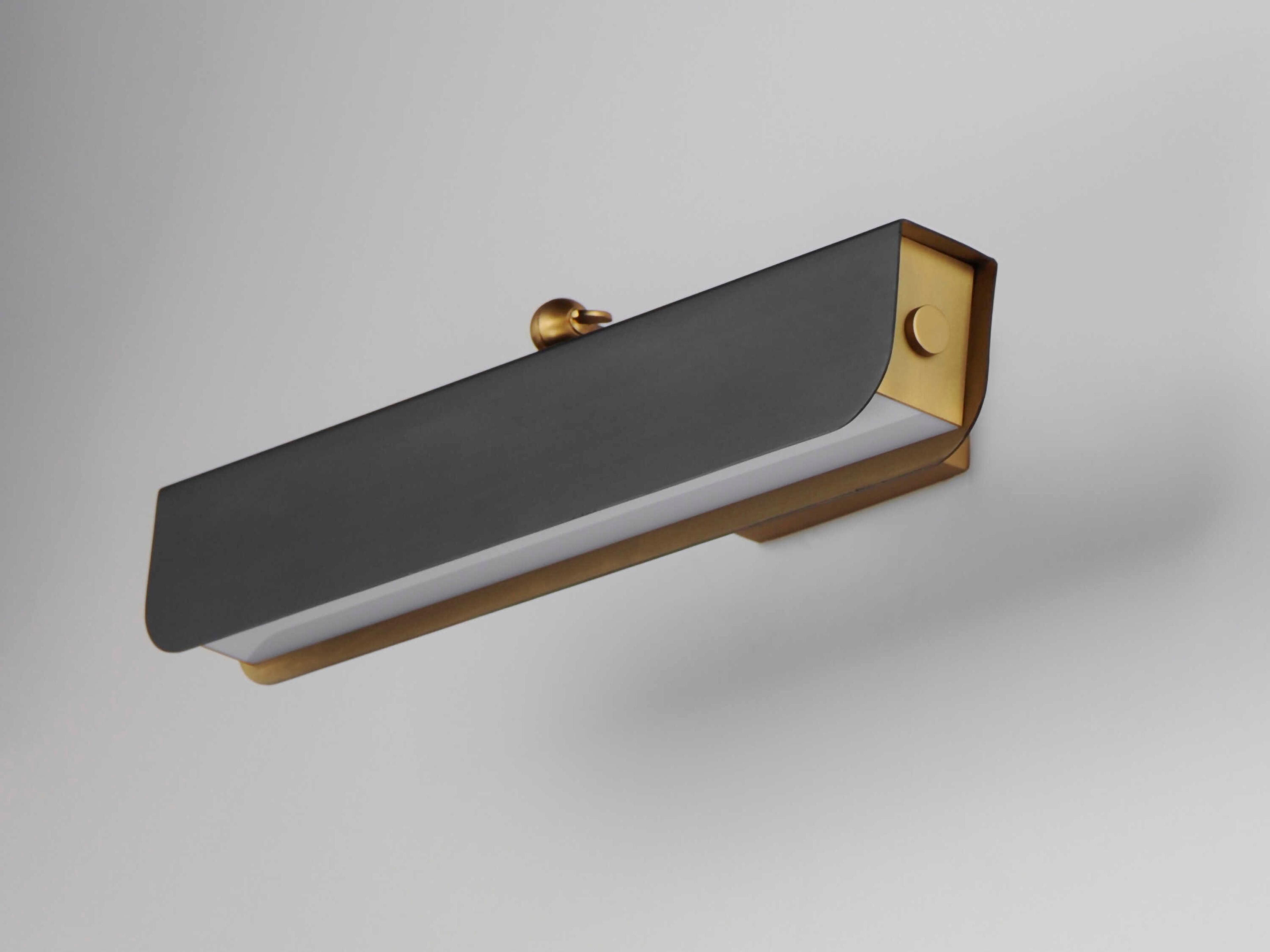 Maxim Lighting Miles 1-Light Black Natural Aged Brass Picture Light