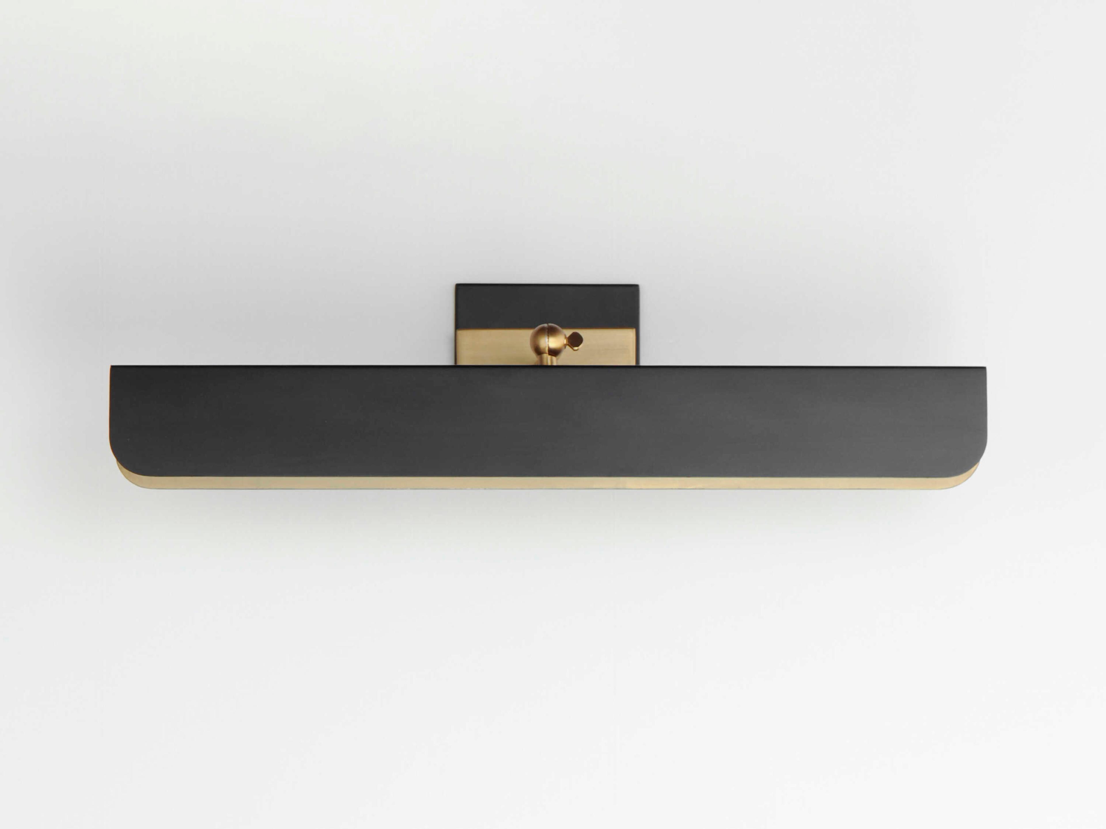 Maxim Lighting Miles 1-Light Black Natural Aged Brass Picture Light