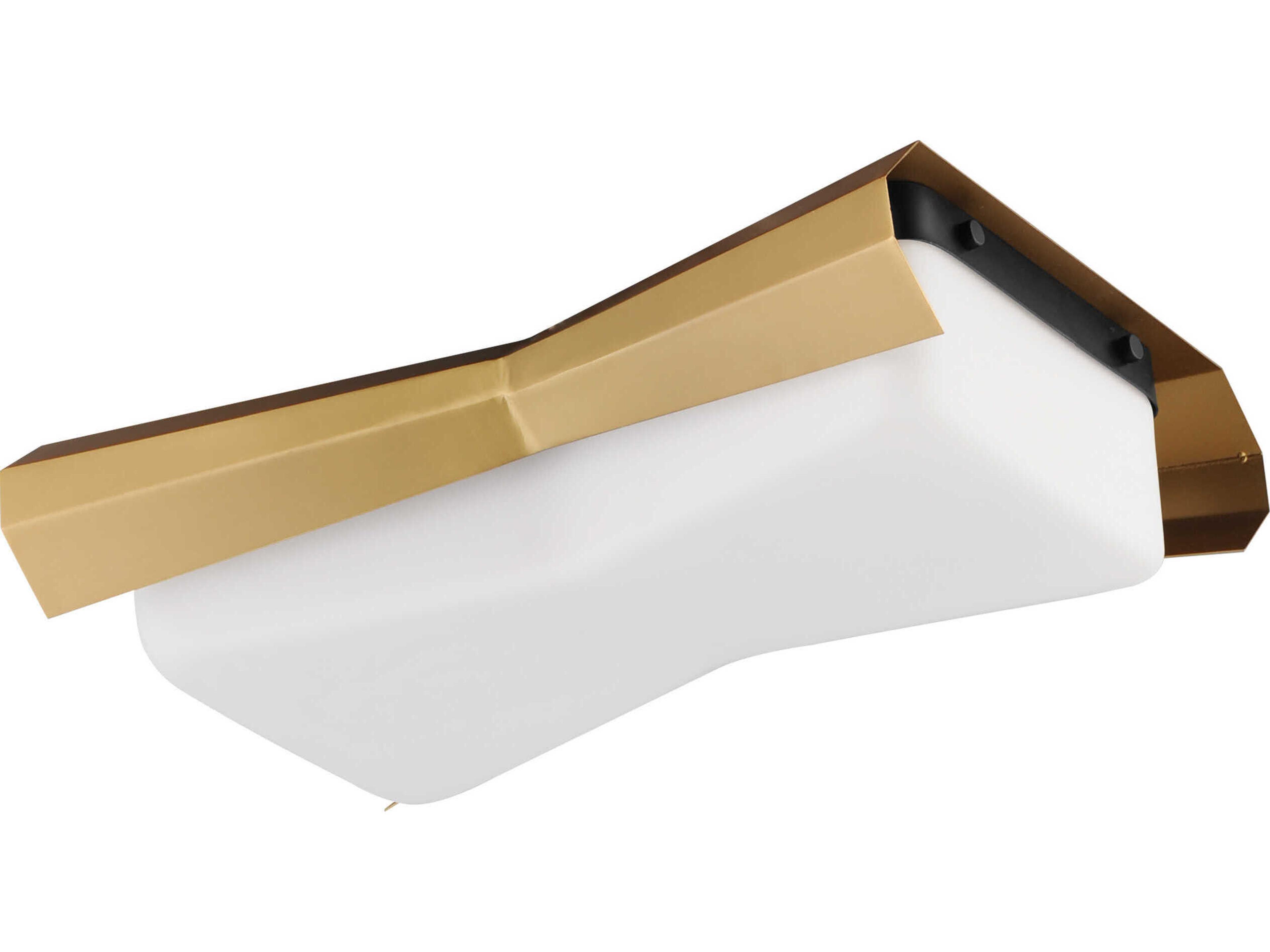 Rizzo 2-Light Black Antique Brass Flush Mount