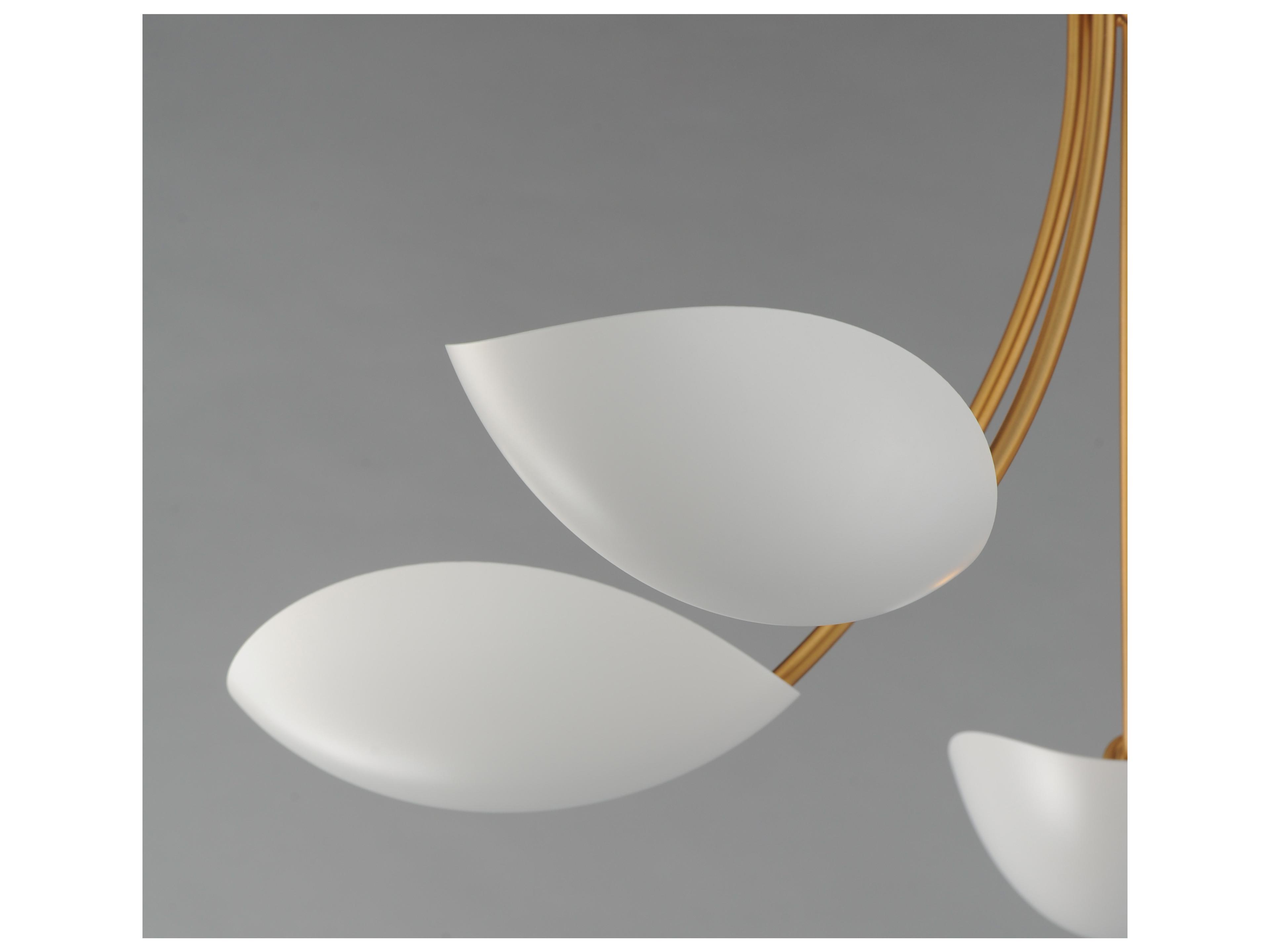 Maxim Lighting Maris 5- Light White natural Aged Brass Bowl Chandelier