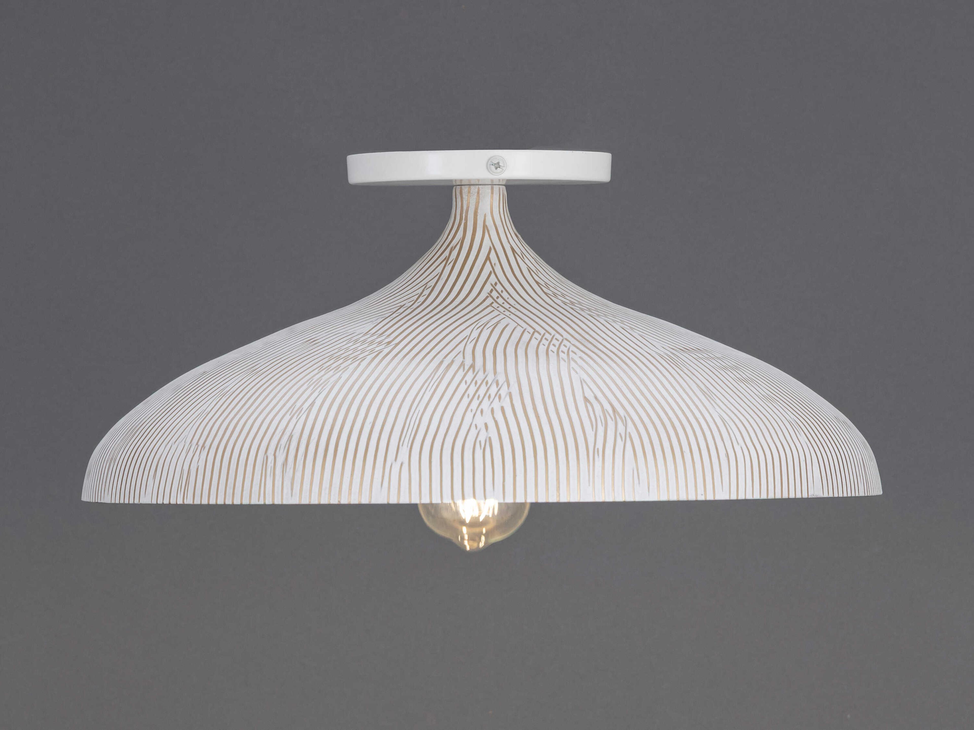 Maxim Lighting Fleur 1-Light White Gold Flush Mount