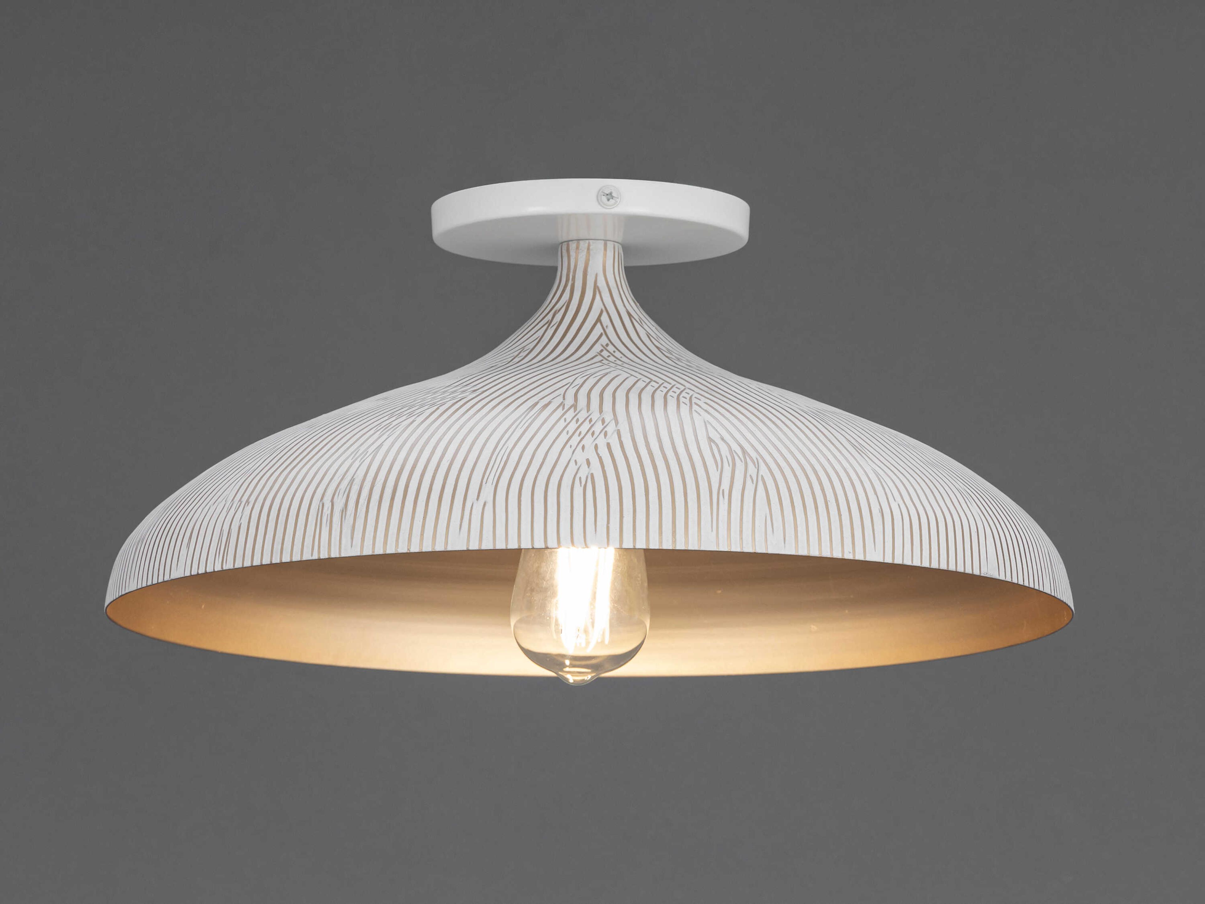 Maxim Lighting Fleur 1-Light White Gold Flush Mount