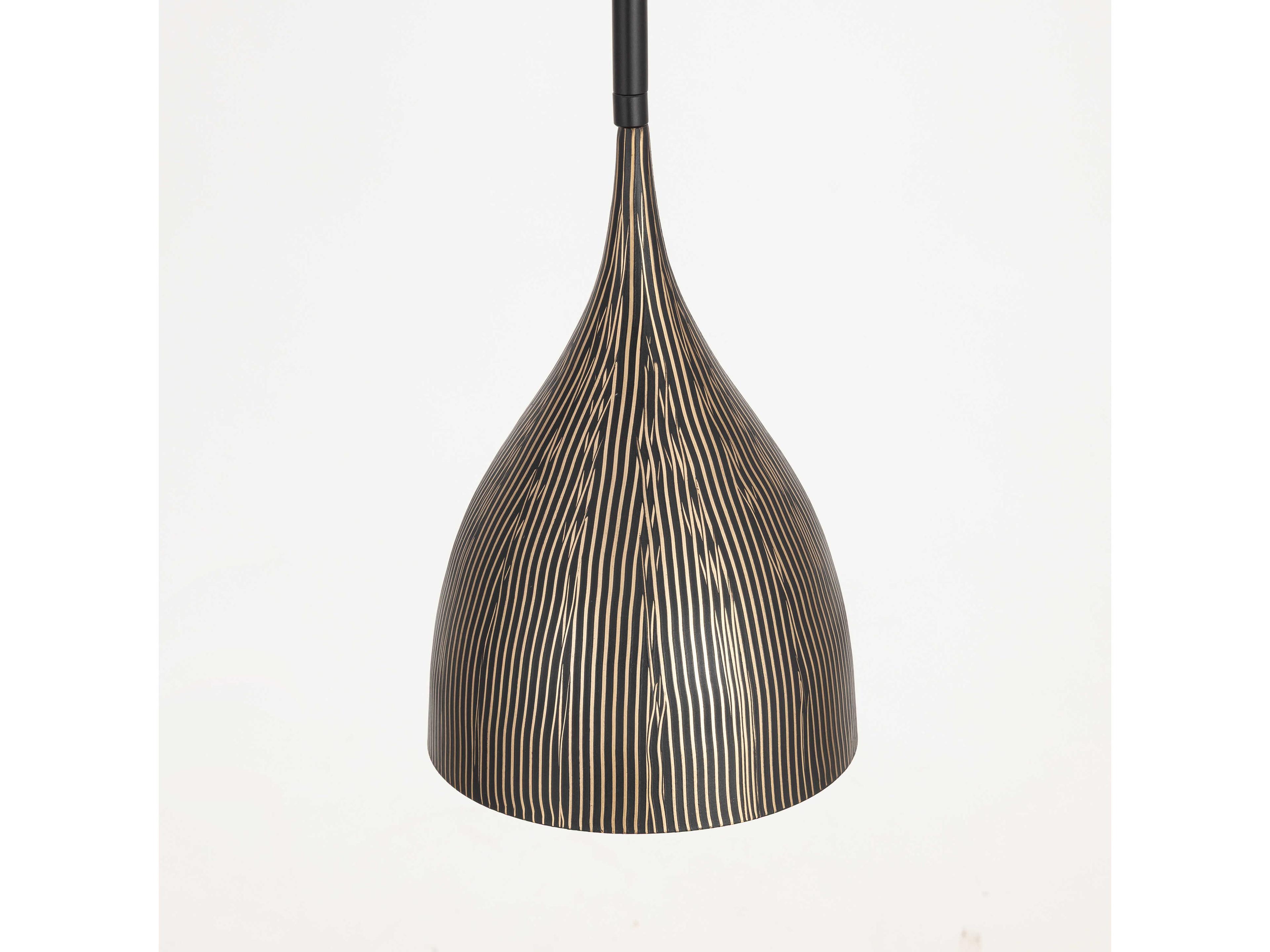 Maxim Lighting Fleur 1-Light Black Gold Mini Pendant
