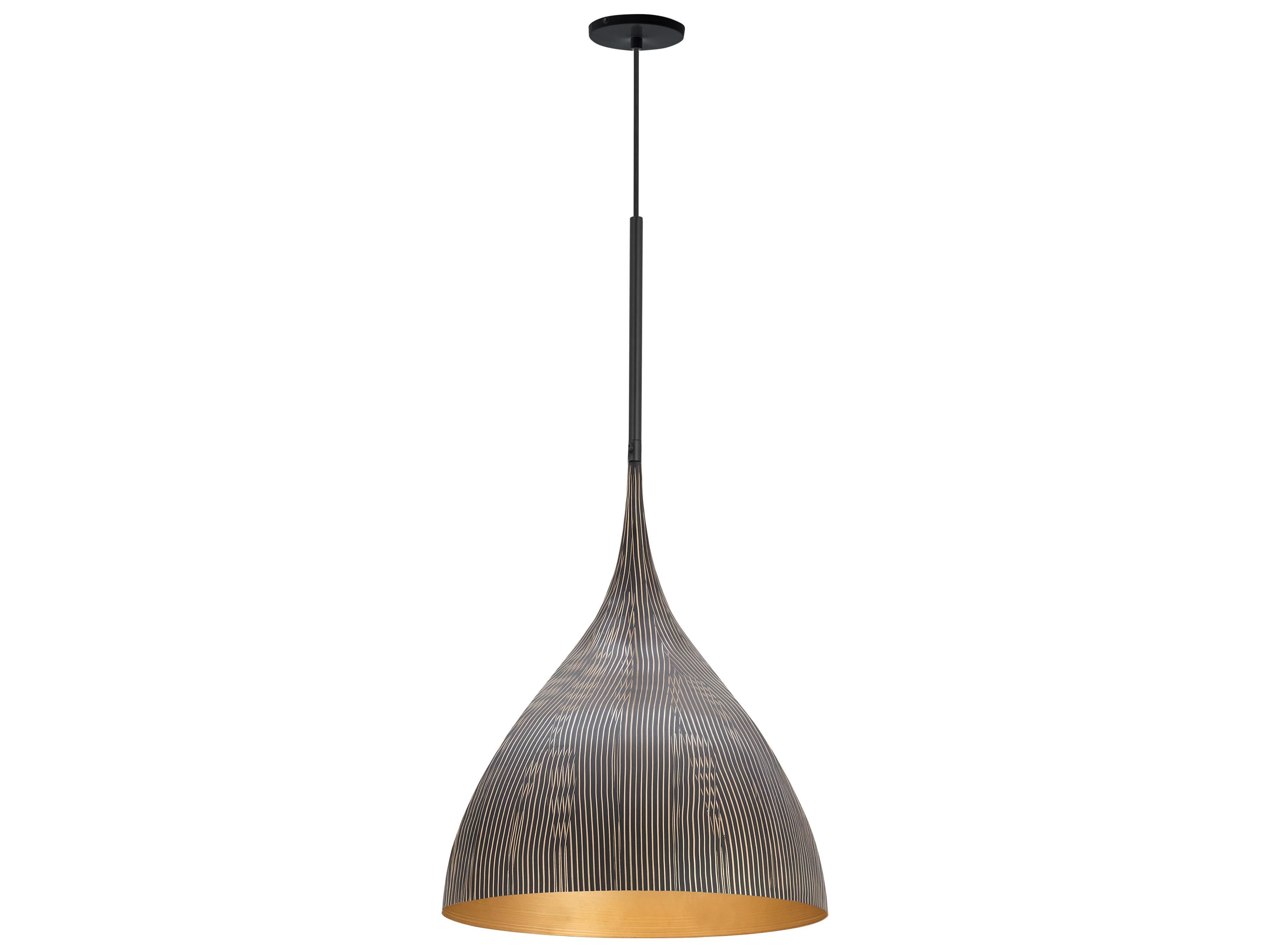 Fleur 1-Light Black Gold Pendant