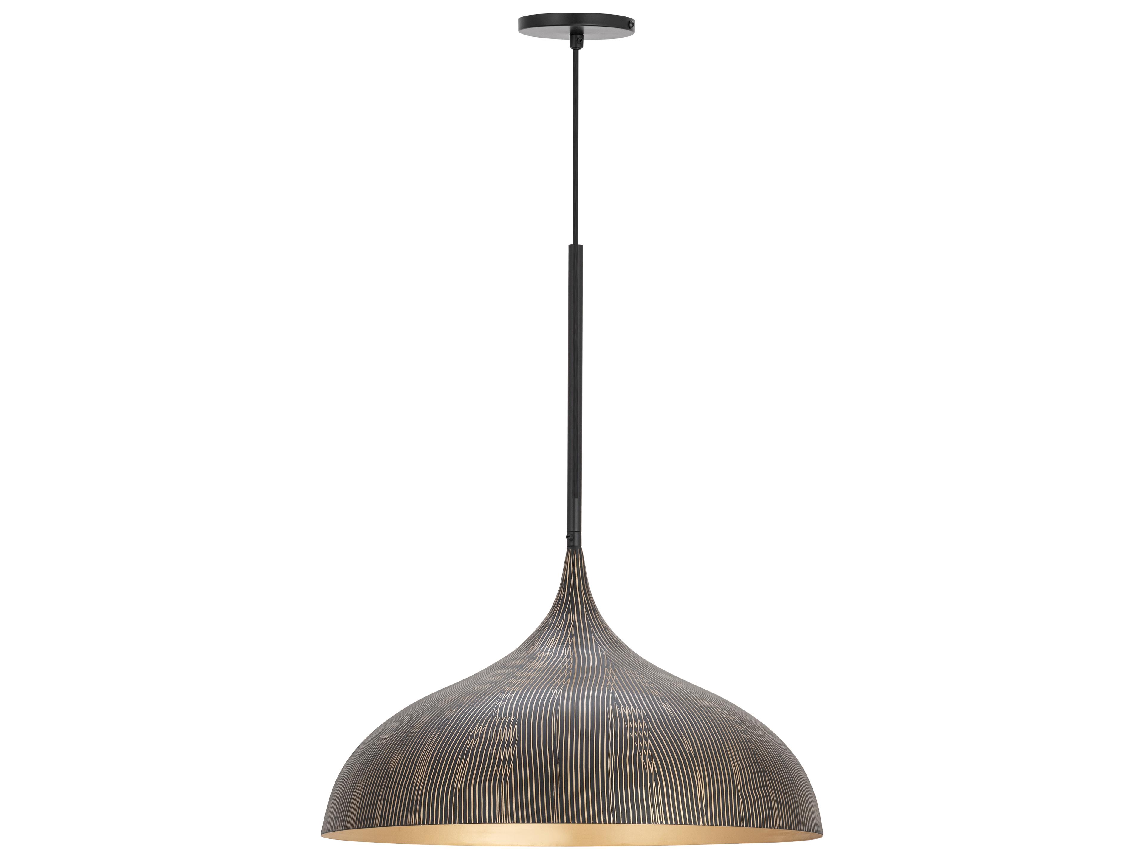 Fleur 1-Light Black Gold Pendant
