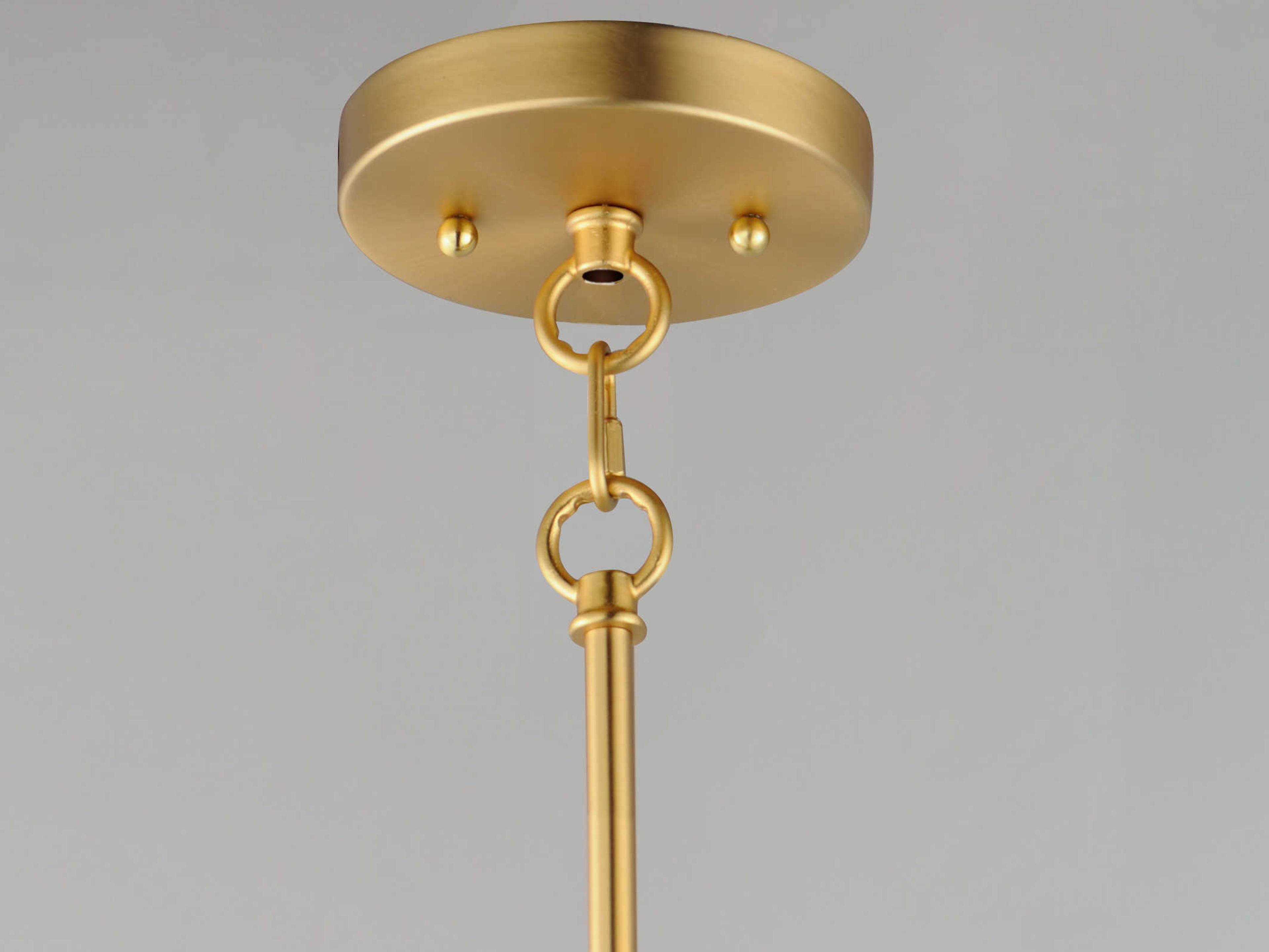 Maxim Lighting Babylon 1-Light Satin Brass Glass Bell Mini Pendant