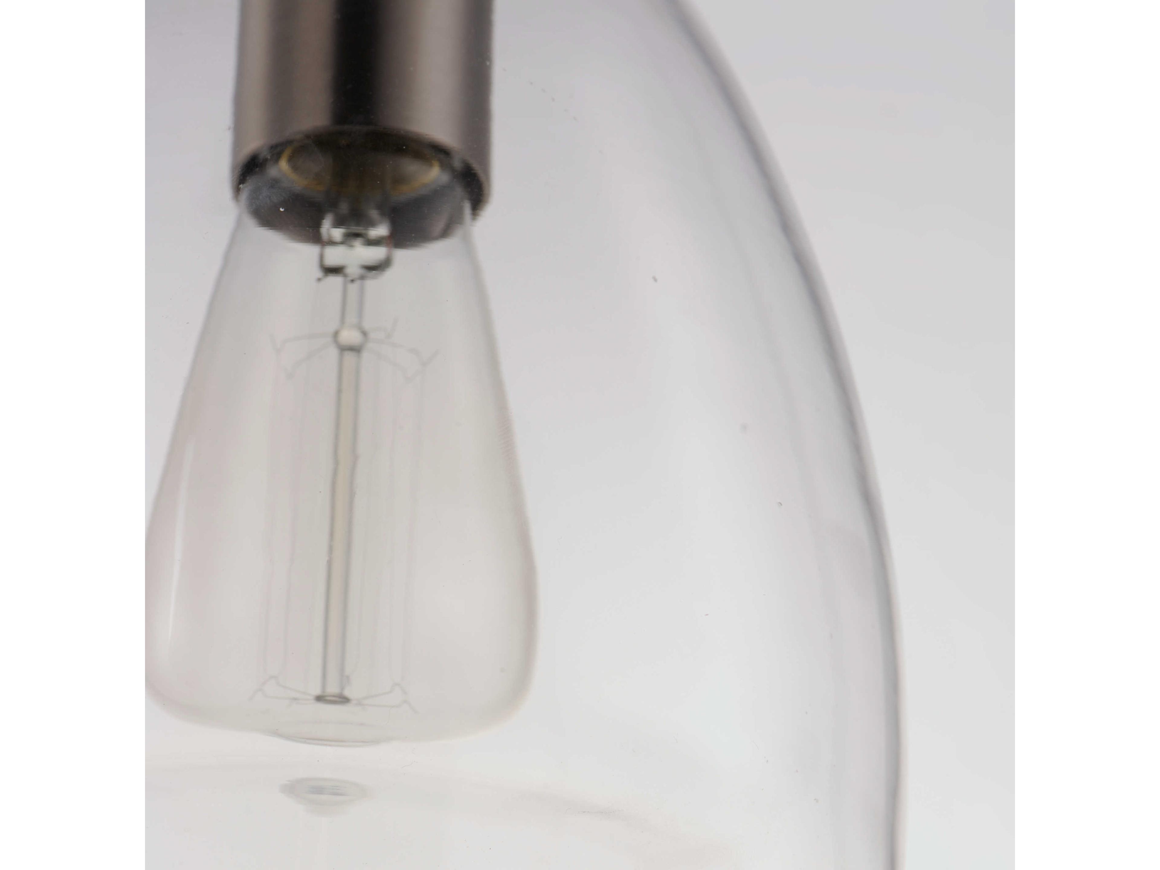 Maxim Lighting Babylon 1-Light Satin Nickel Glass Bell Mini Pendant