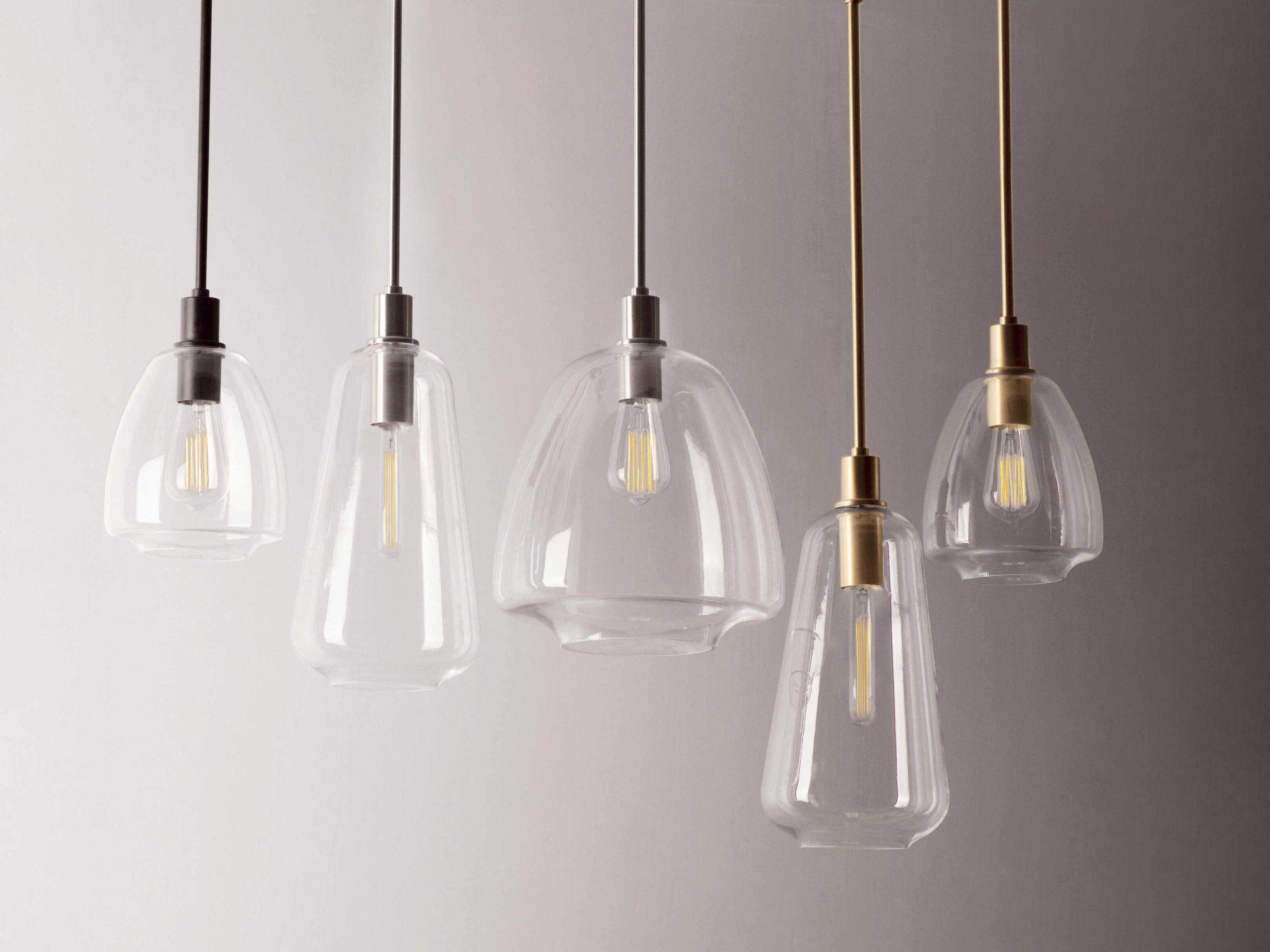 Maxim Lighting Babylon 1-Light Satin Nickel Glass Bell Mini Pendant