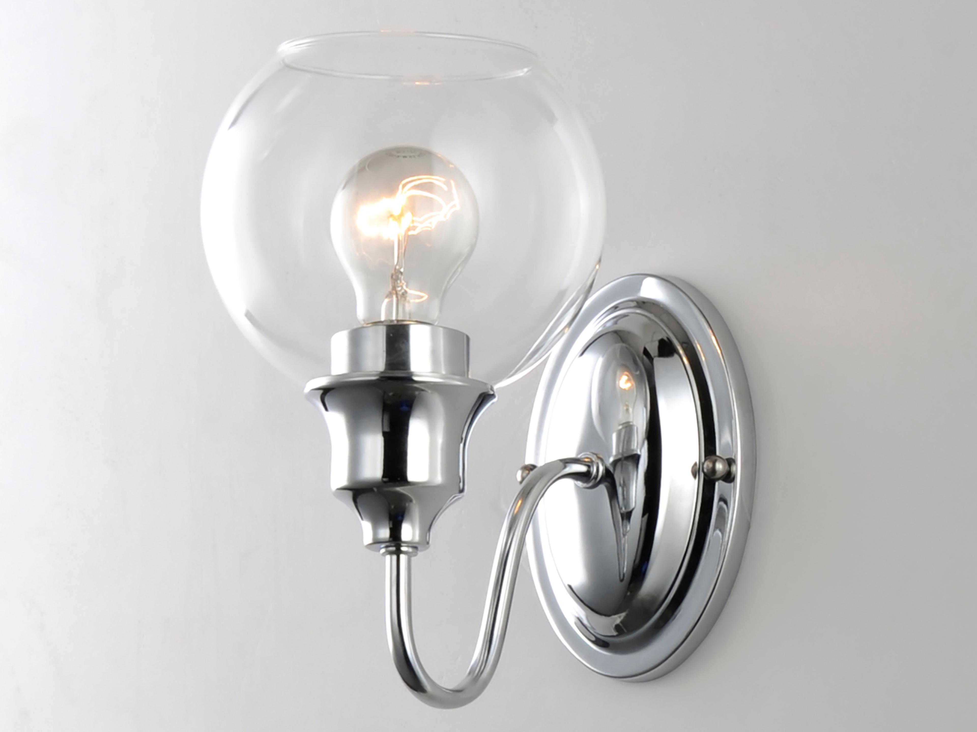 Maxim Lighting Ballord 1-Light Polished Chrome Glass Wall Sconce