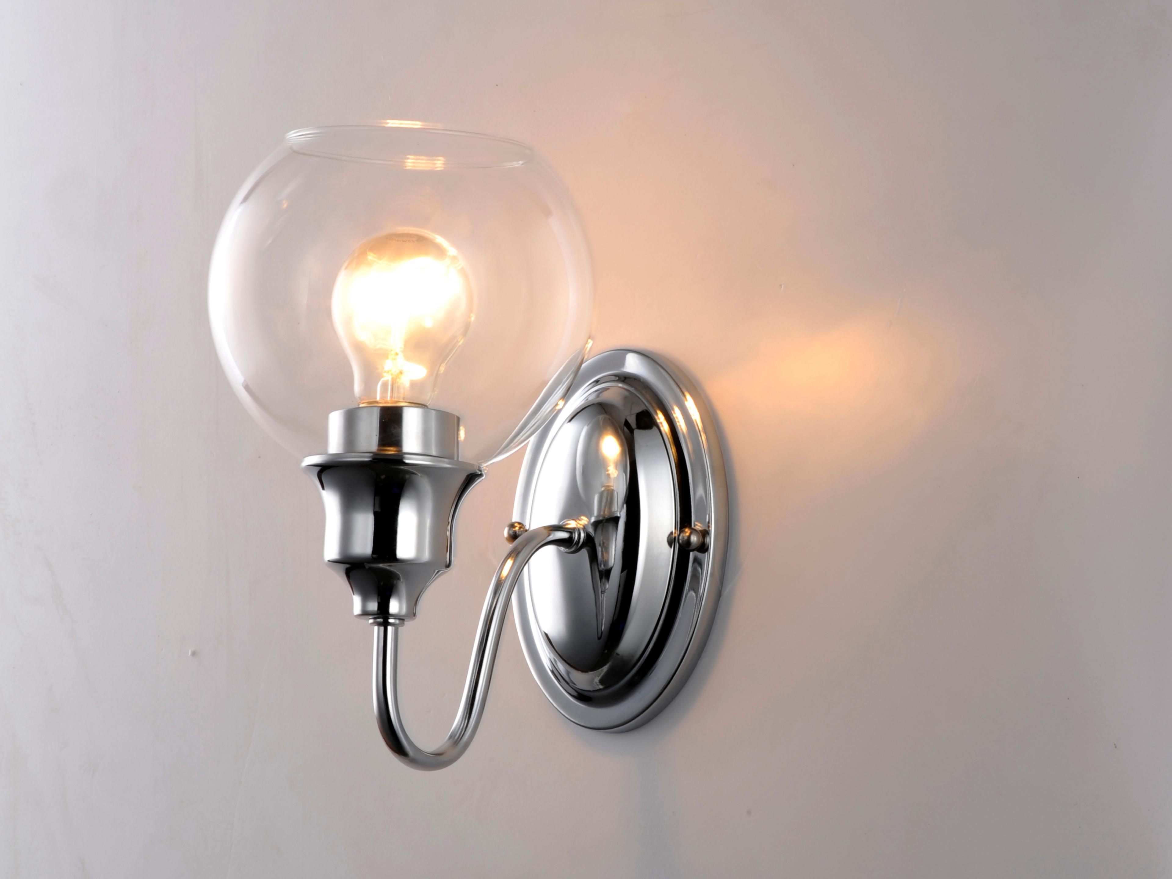 Maxim Lighting Ballord 1-Light Polished Chrome Glass Wall Sconce