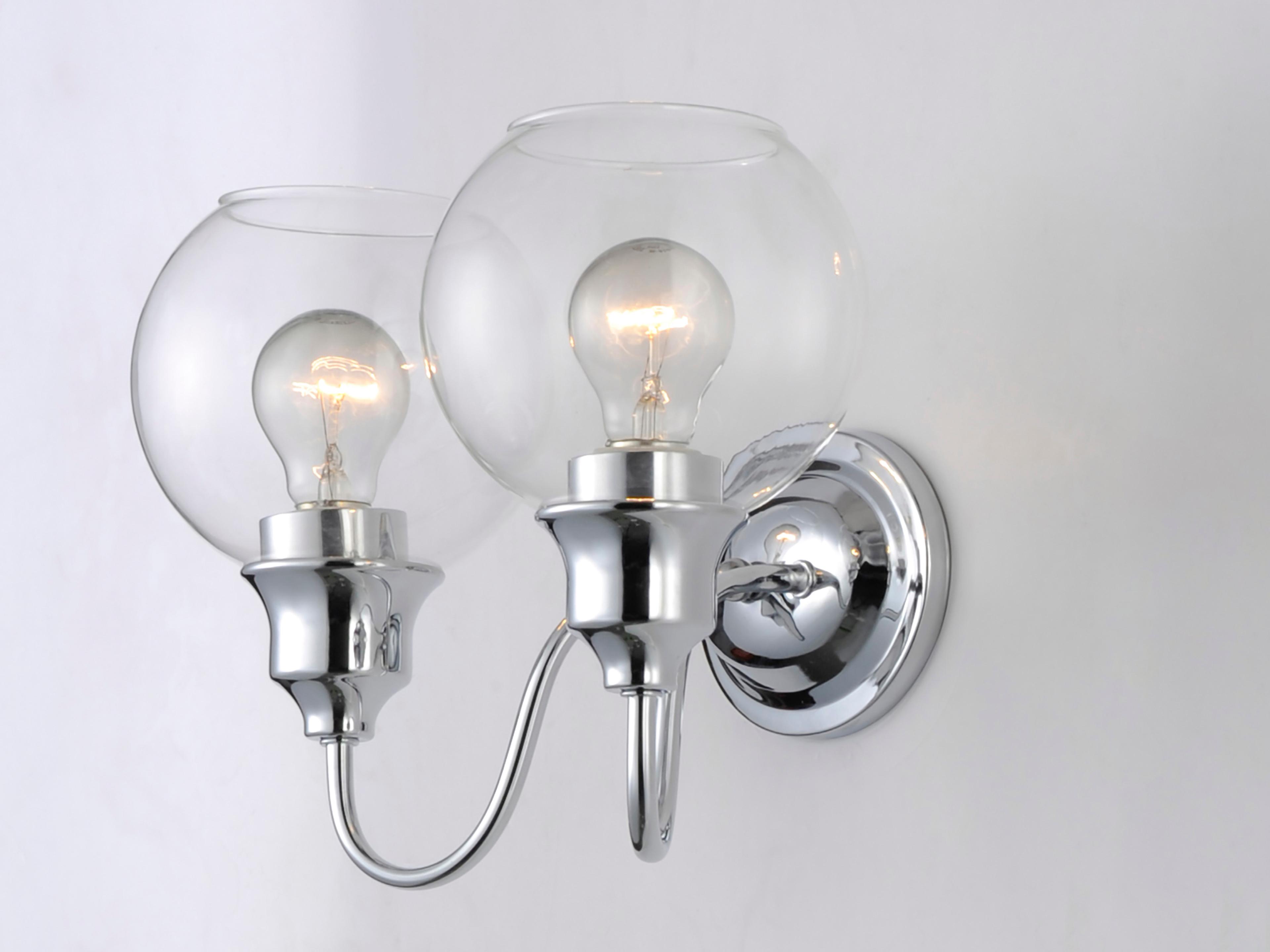 Maxim Lighting Ballord 2-Light Polished Chrome Glass Vanity Light