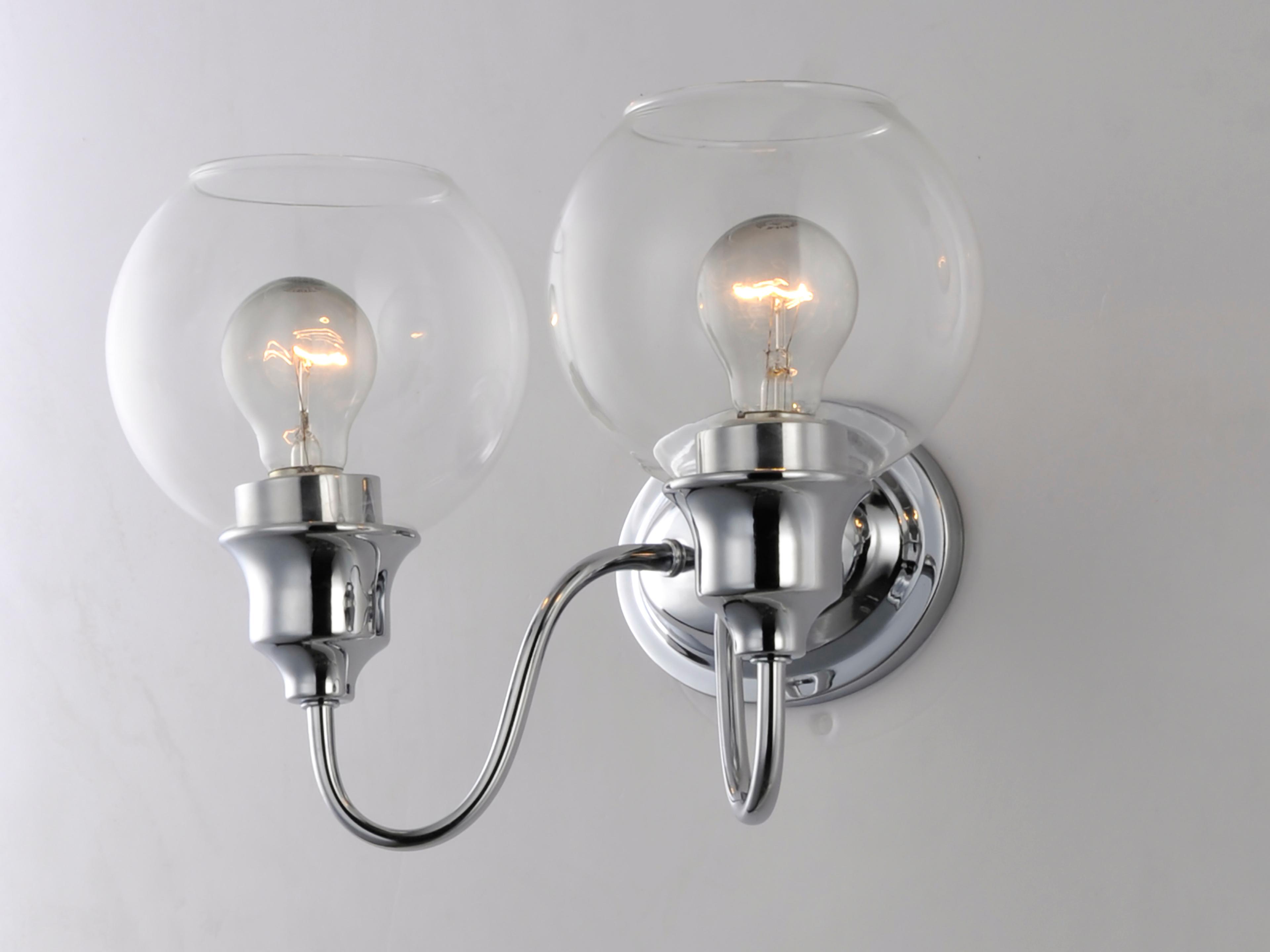 Maxim Lighting Ballord 2-Light Polished Chrome Glass Vanity Light