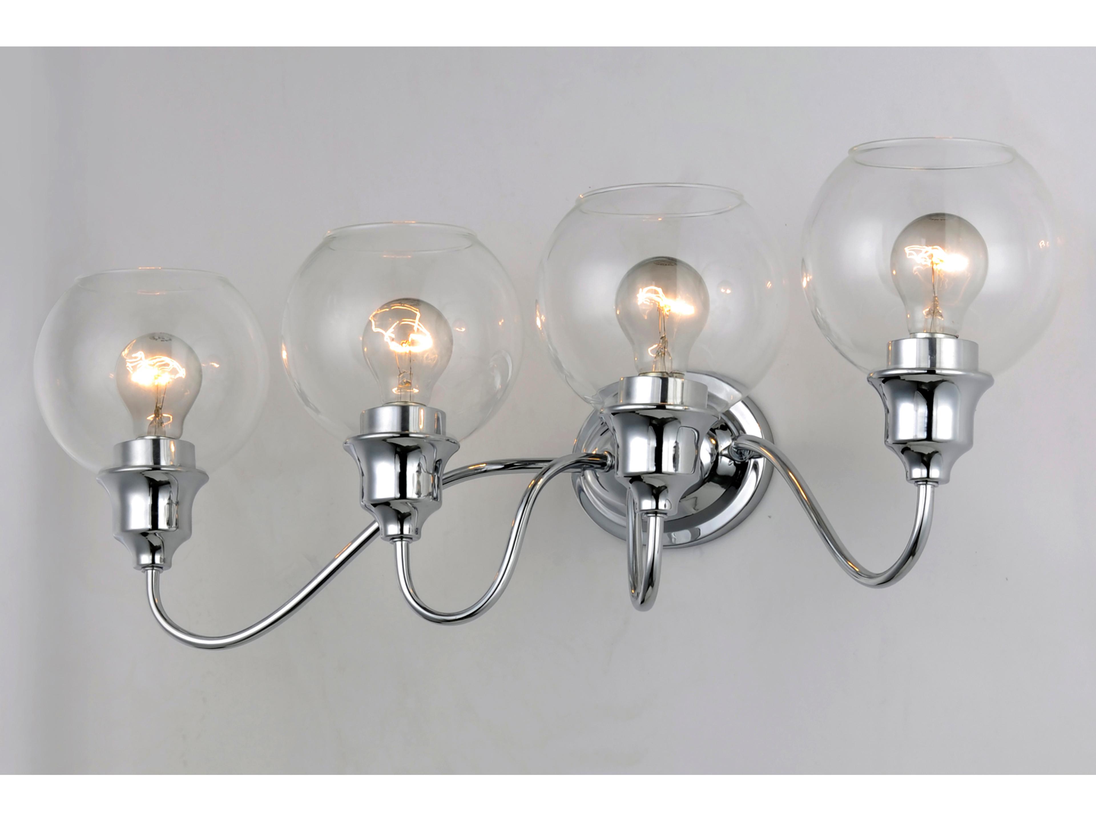 Maxim Lighting Ballord 4-Light Polished Chrome Glass Vanity Light