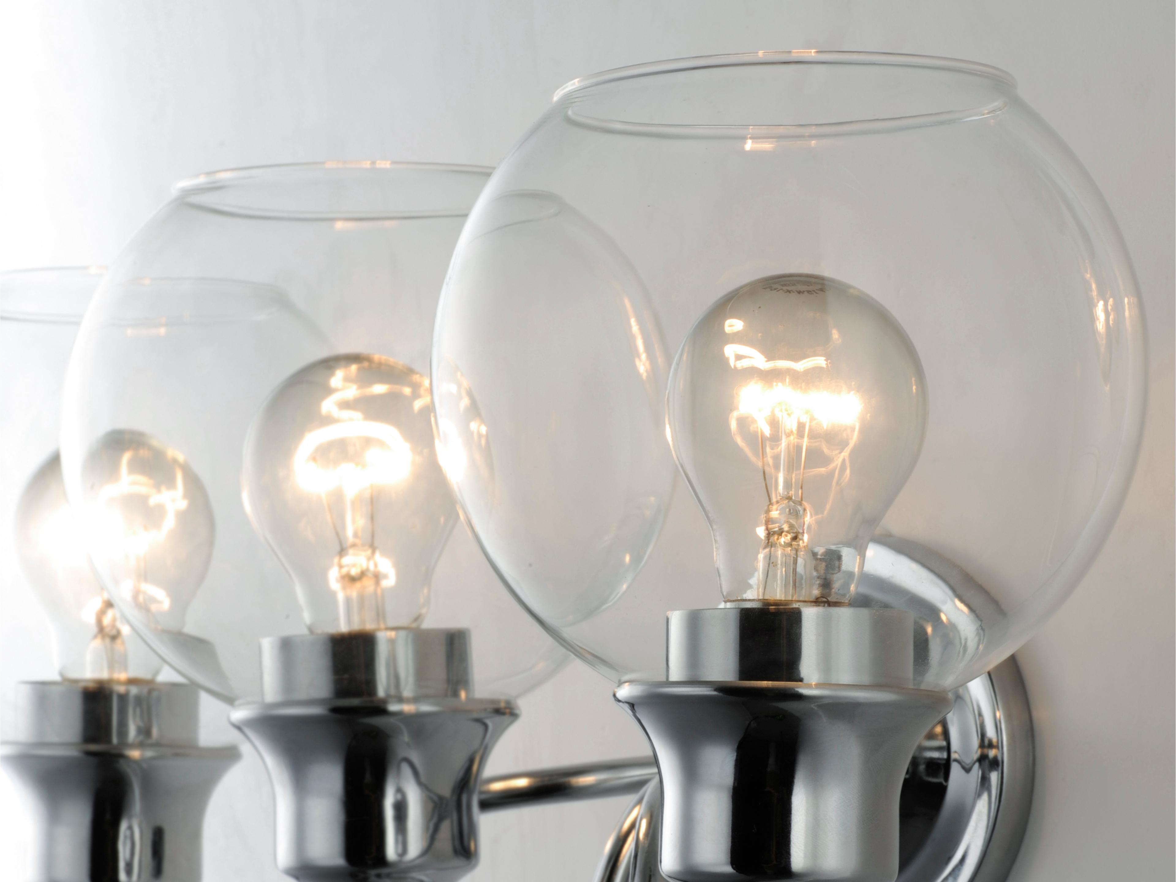 Maxim Lighting Ballord 4-Light Polished Chrome Glass Vanity Light