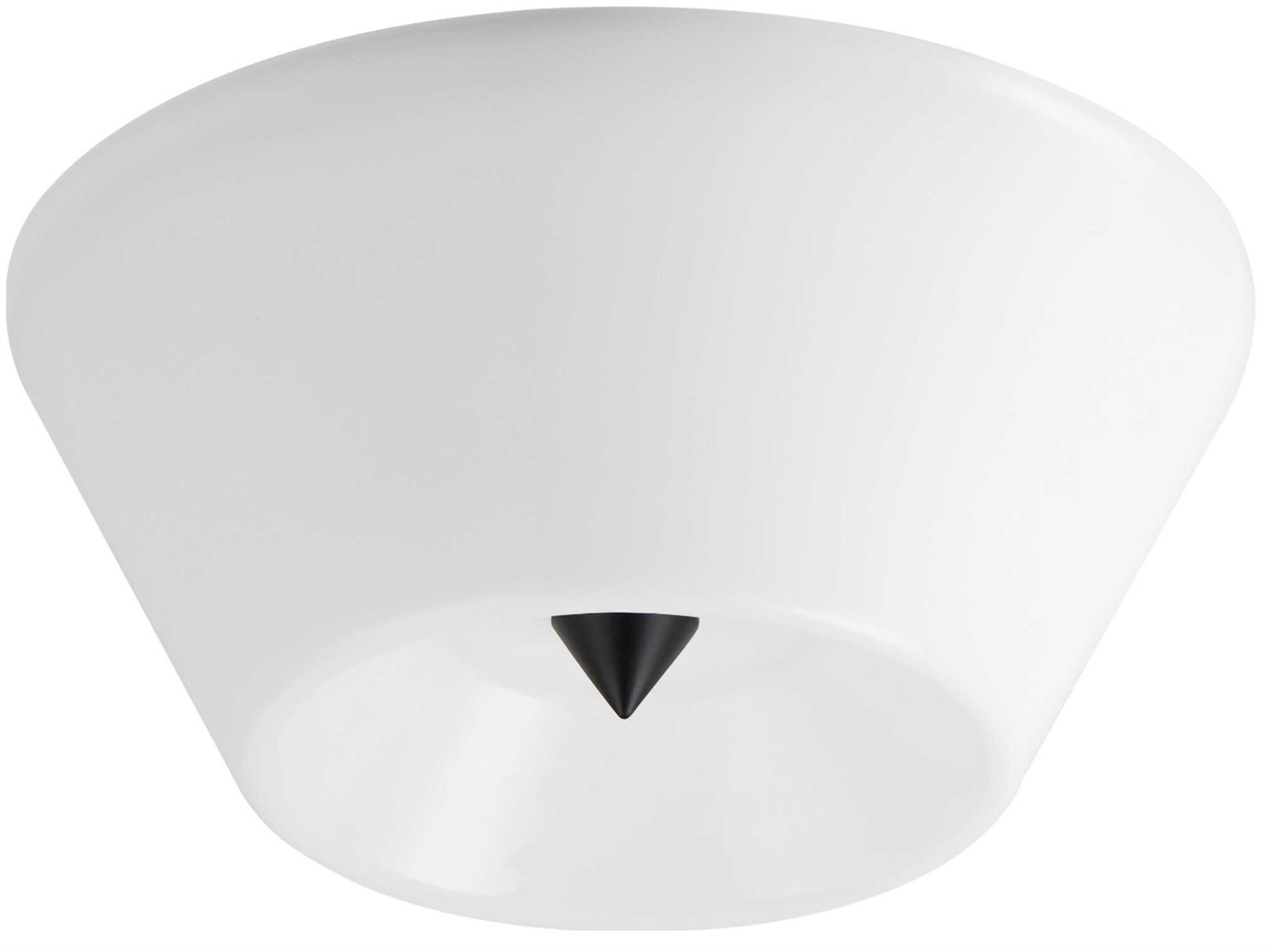 Tack 1-Light Black White Flush Mount
