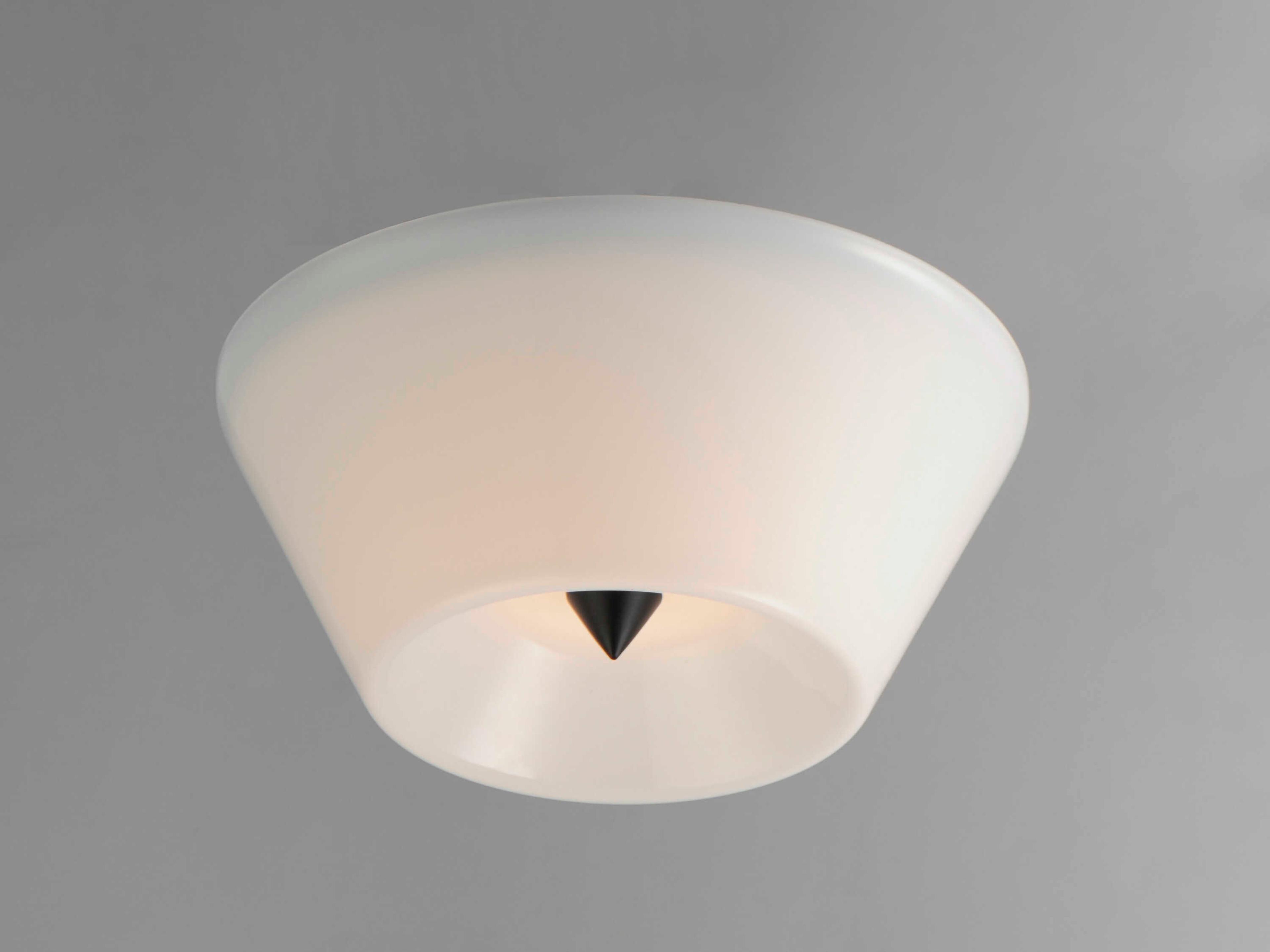 Maxim Lighting Tack 1-Light Black White Flush Mount