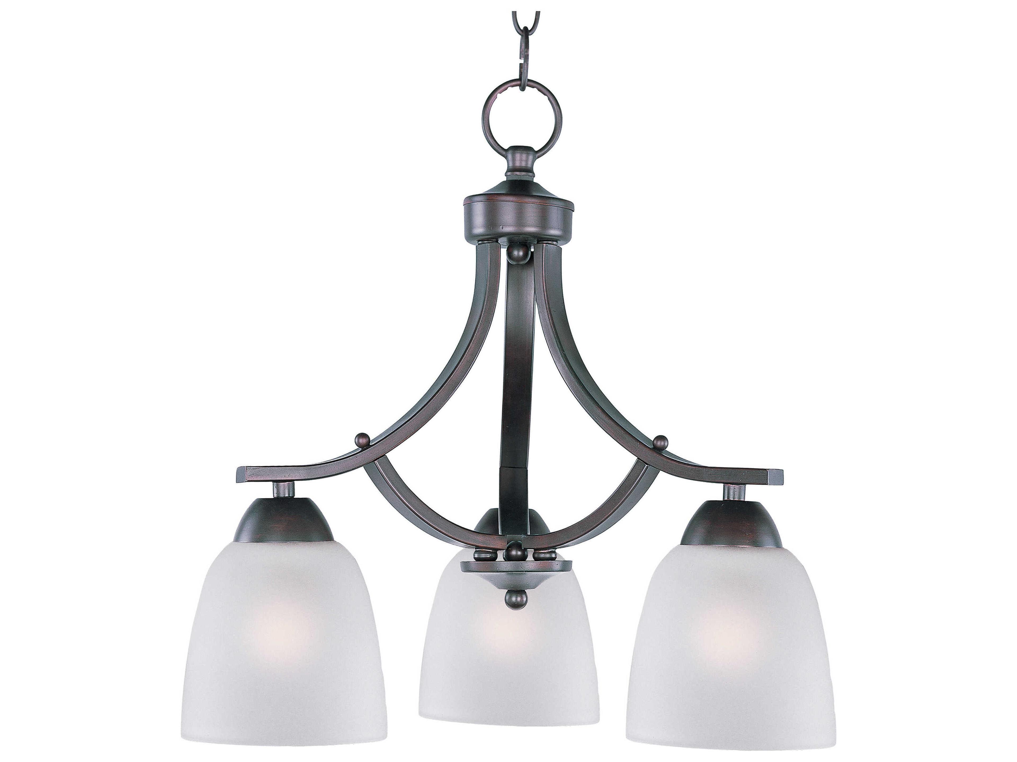 Axis 3-Light Oil Rubbed Bronze Glass Bell Chandelier