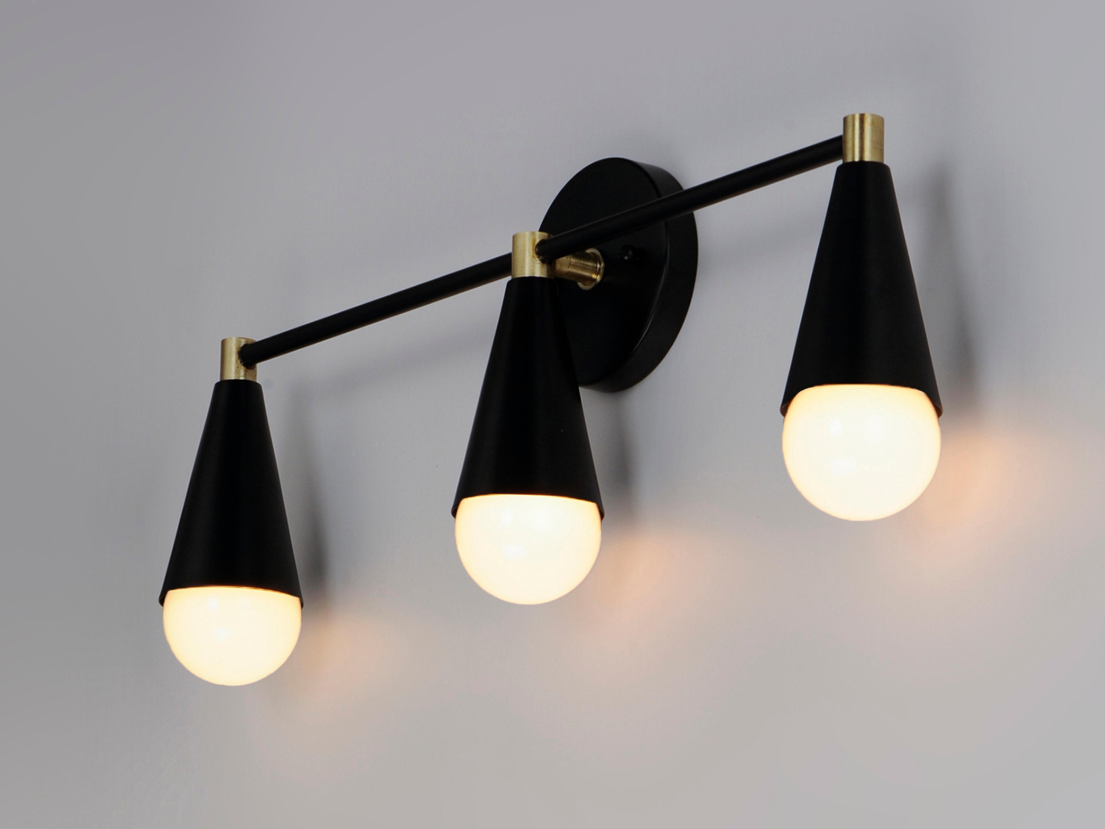 Maxim Lighting Lovell 3-Light Black Satin Brass Vanity Light