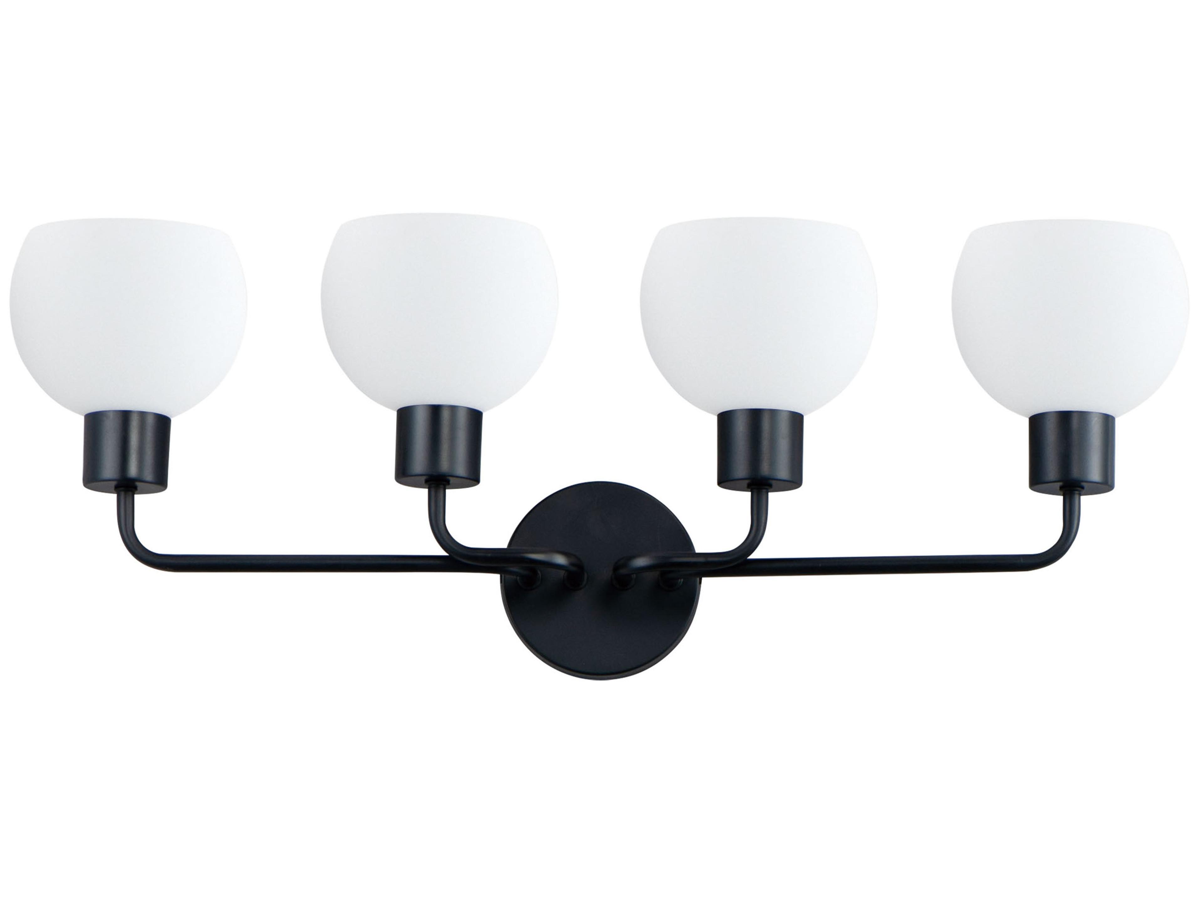 Coraline 4-Light Black Glass Vanity Light