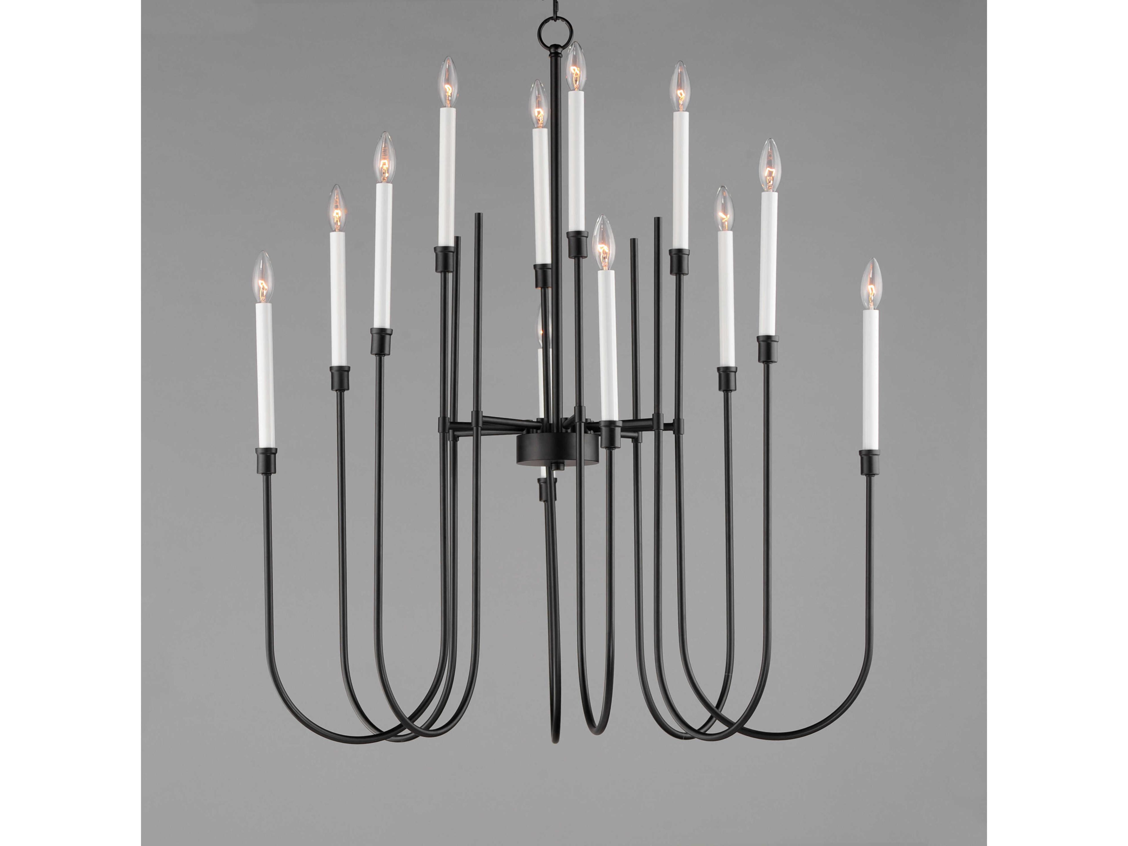 Maxim Lighting Tux 12-Light Black Candelabra Chandelier