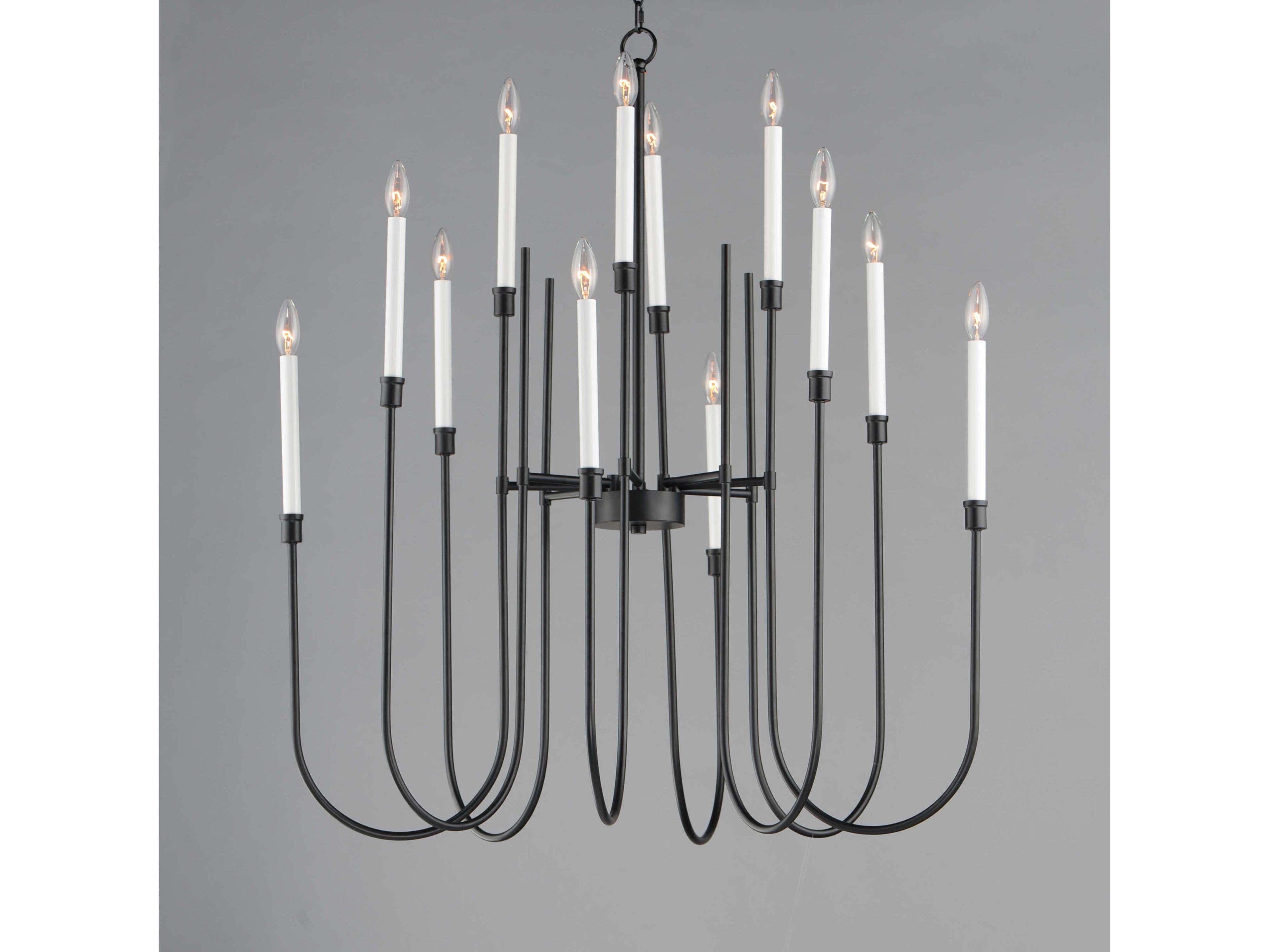 Maxim Lighting Tux 12-Light Black Candelabra Chandelier