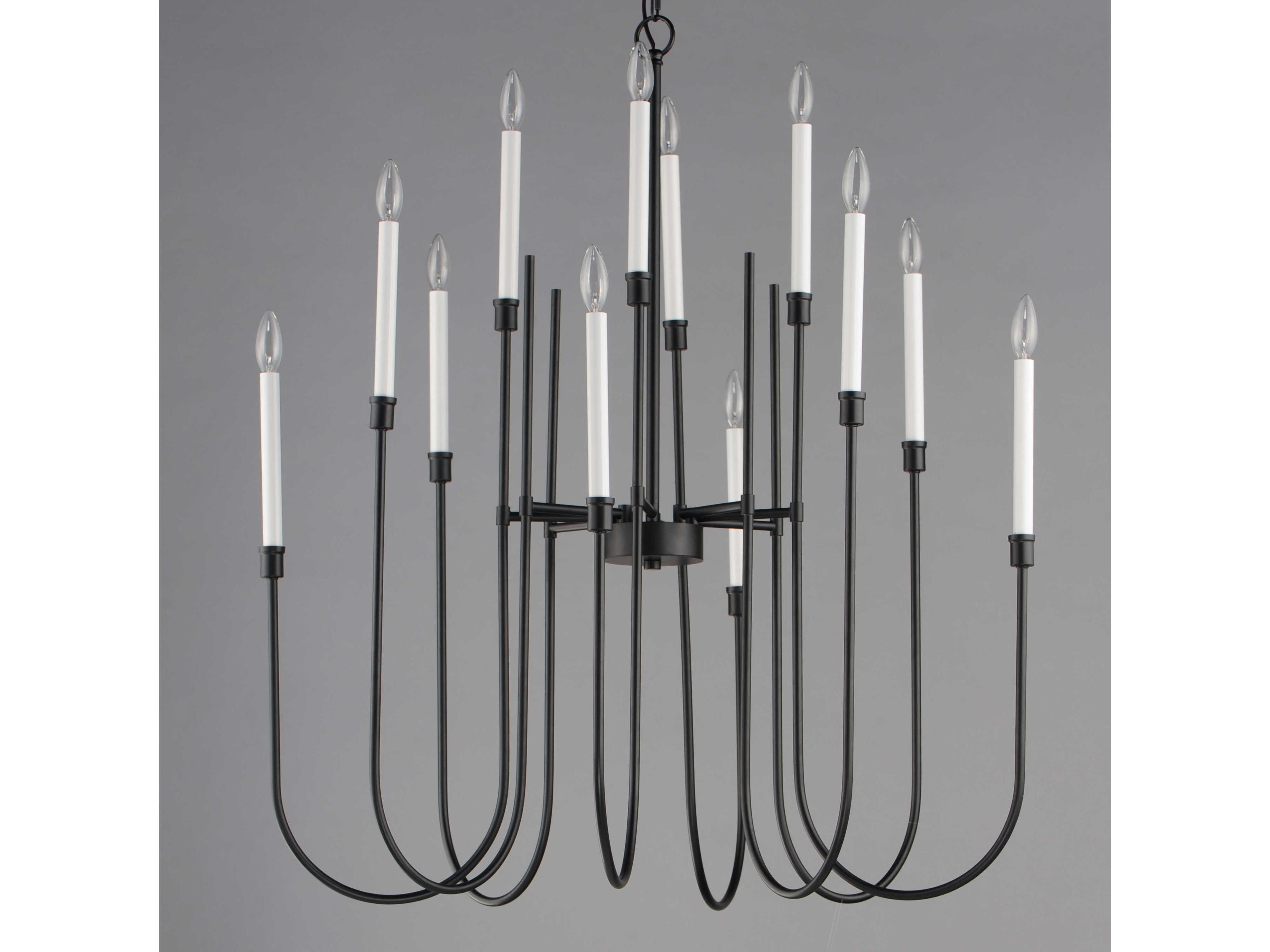 Maxim Lighting Tux 12-Light Black Candelabra Chandelier