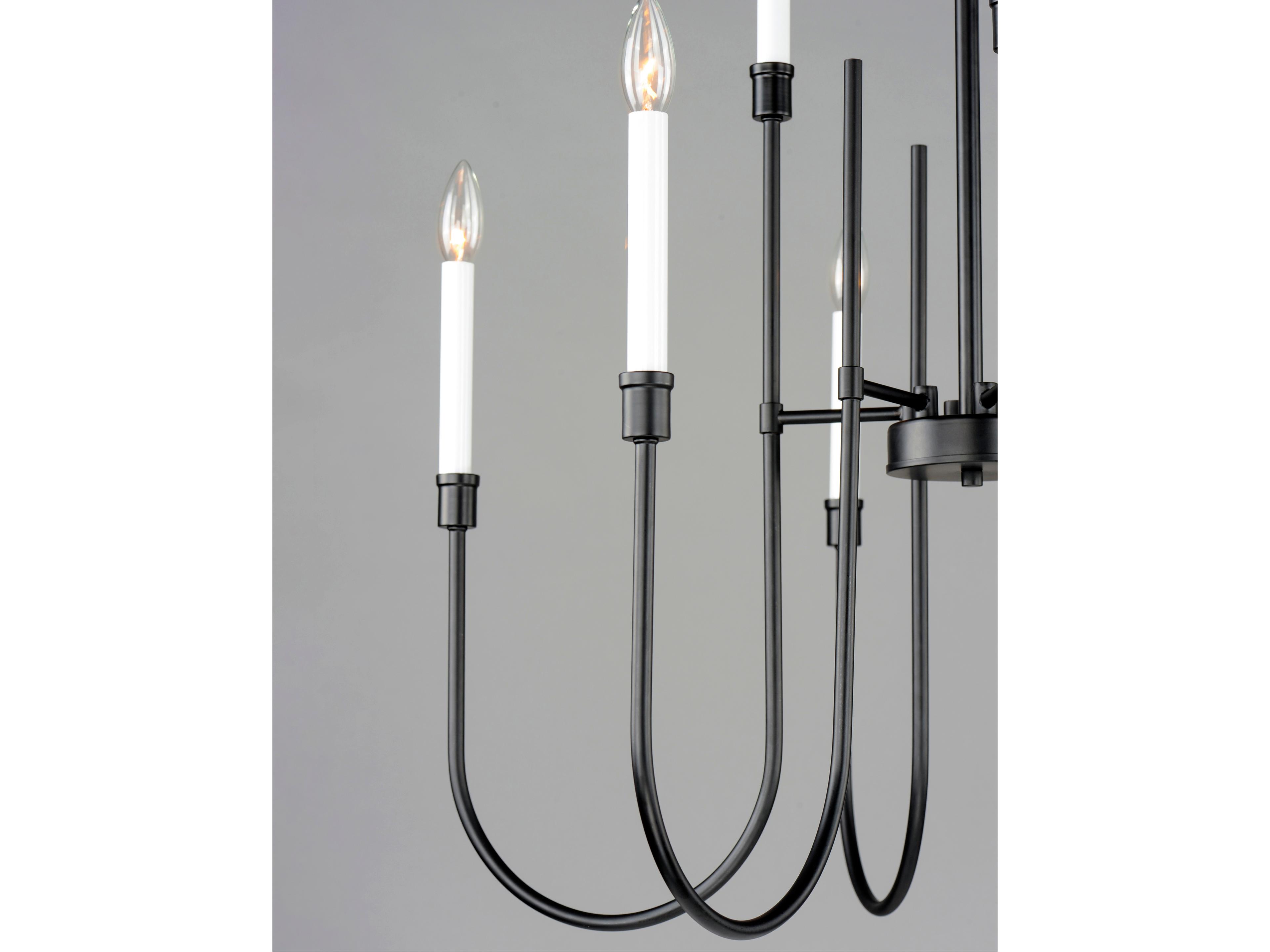 Maxim Lighting Tux 9-Light Black Candelabra Chandelier