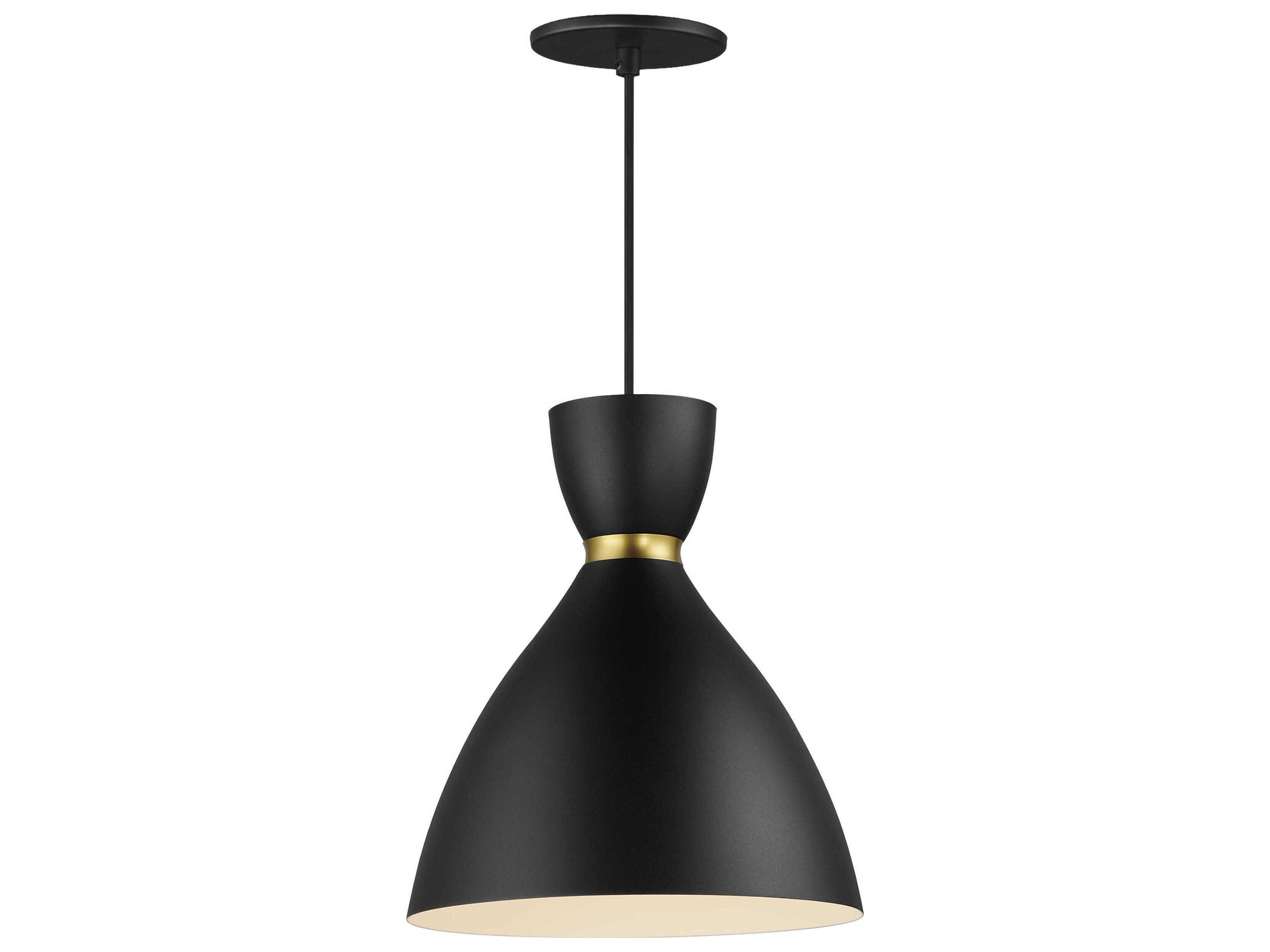 Carillon 1-Light Black Satin Brass Mini Pendant