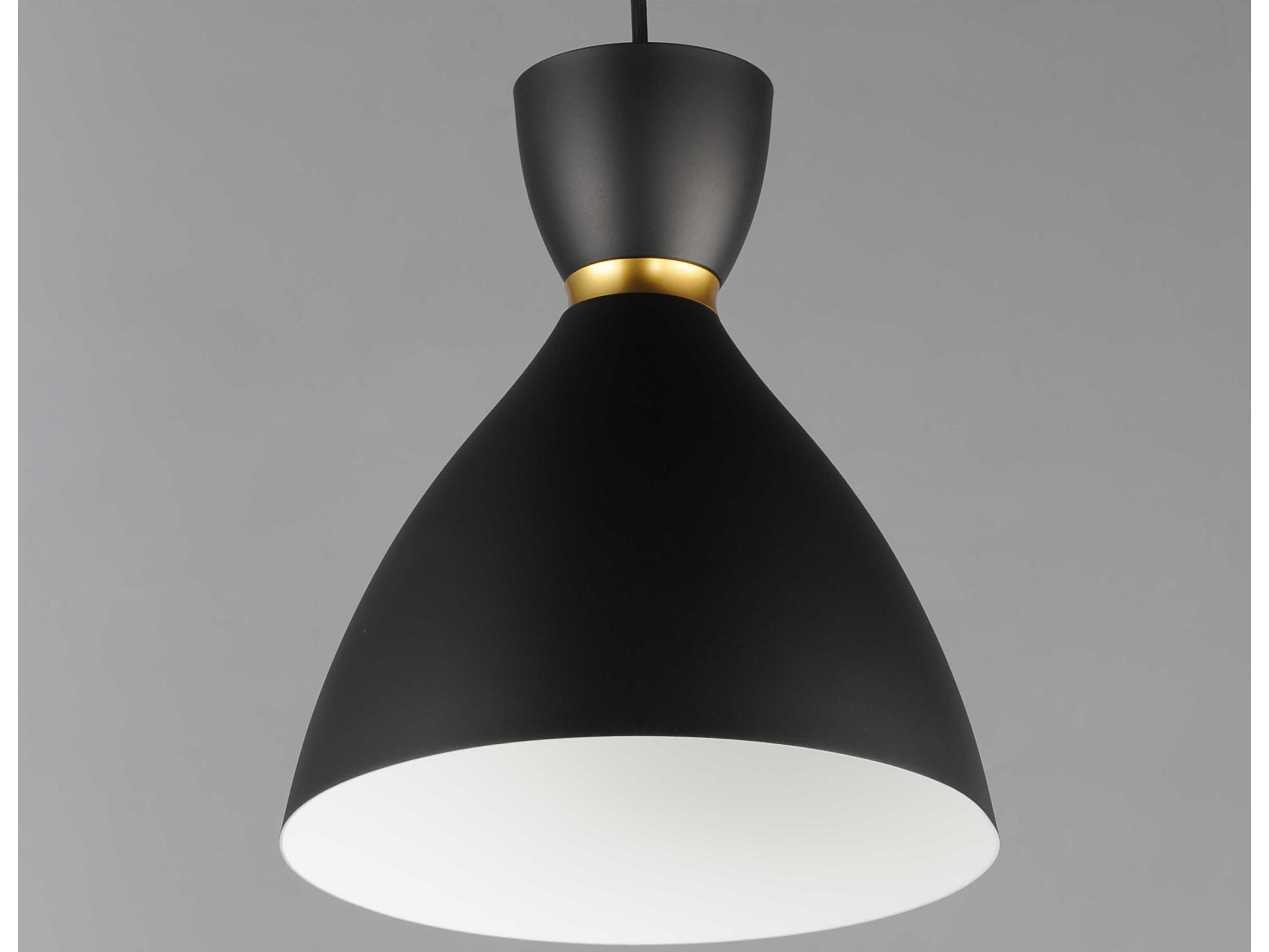 Maxim Lighting Carillon 1-Light Black Satin Brass Mini Pendant