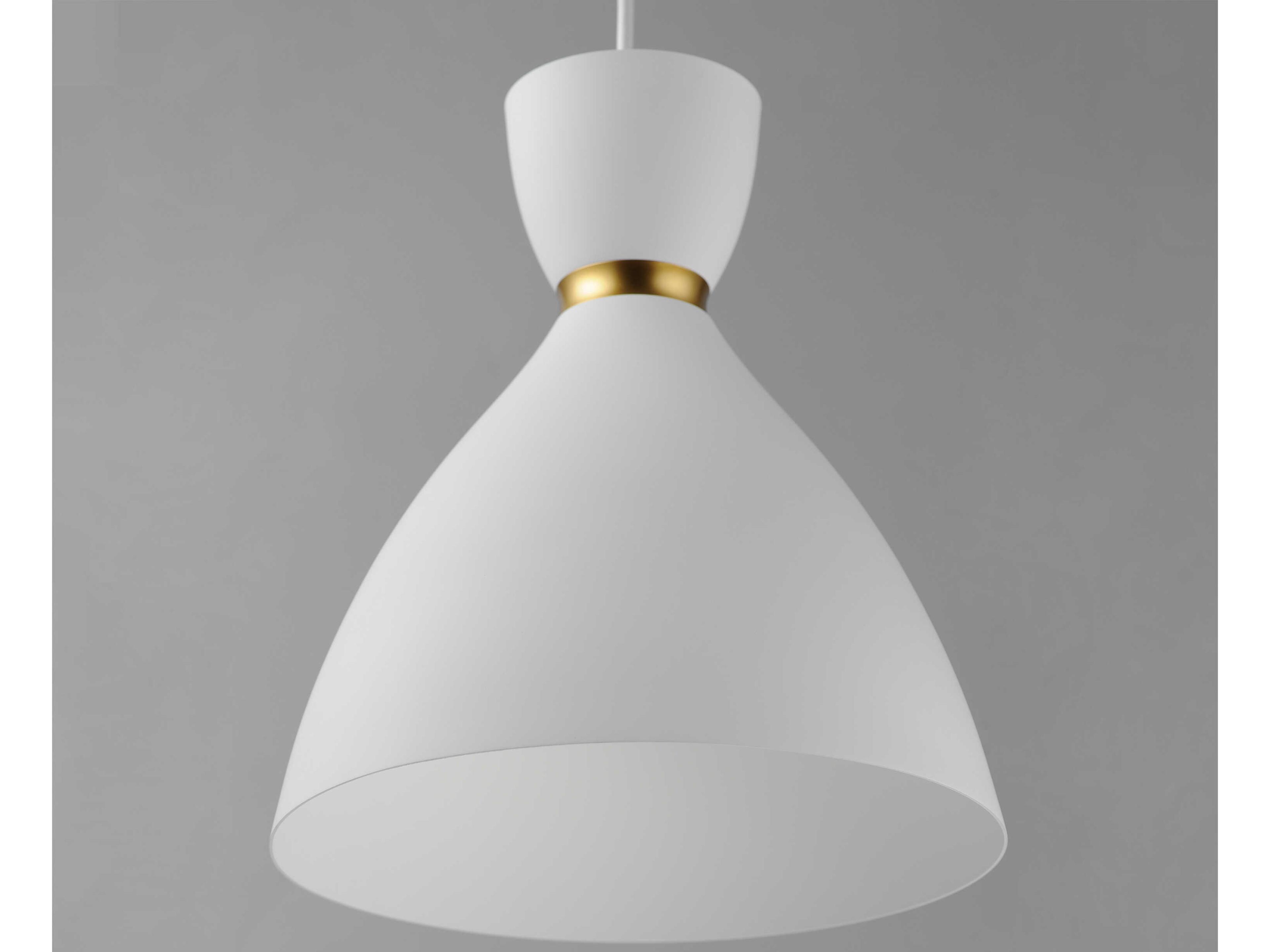 Maxim Lighting Carillon 1-Light White Satin Brass Mini Pendant