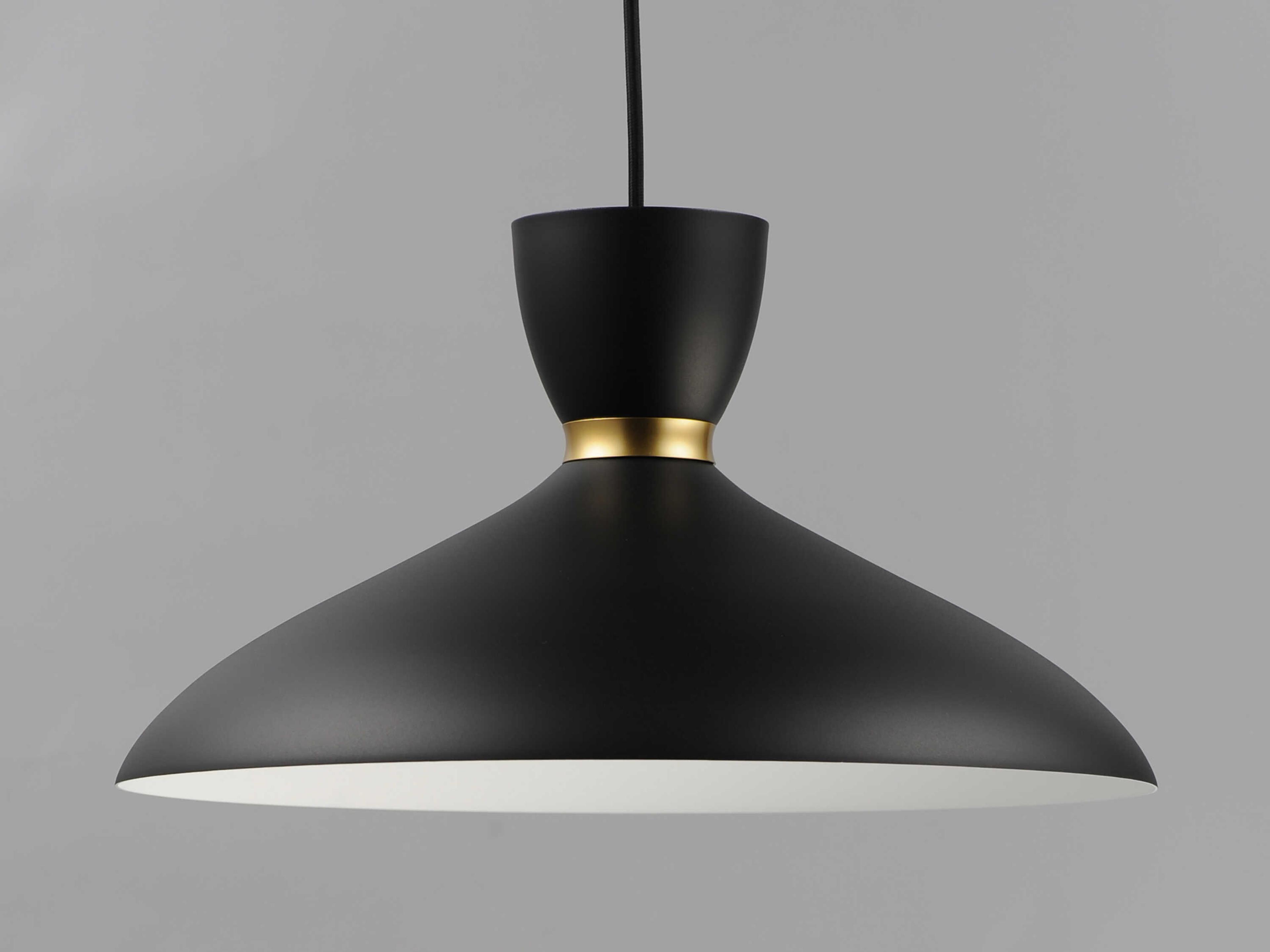 Maxim Lighting Carillon 1-Light Black Satin Brass Dome Pendant