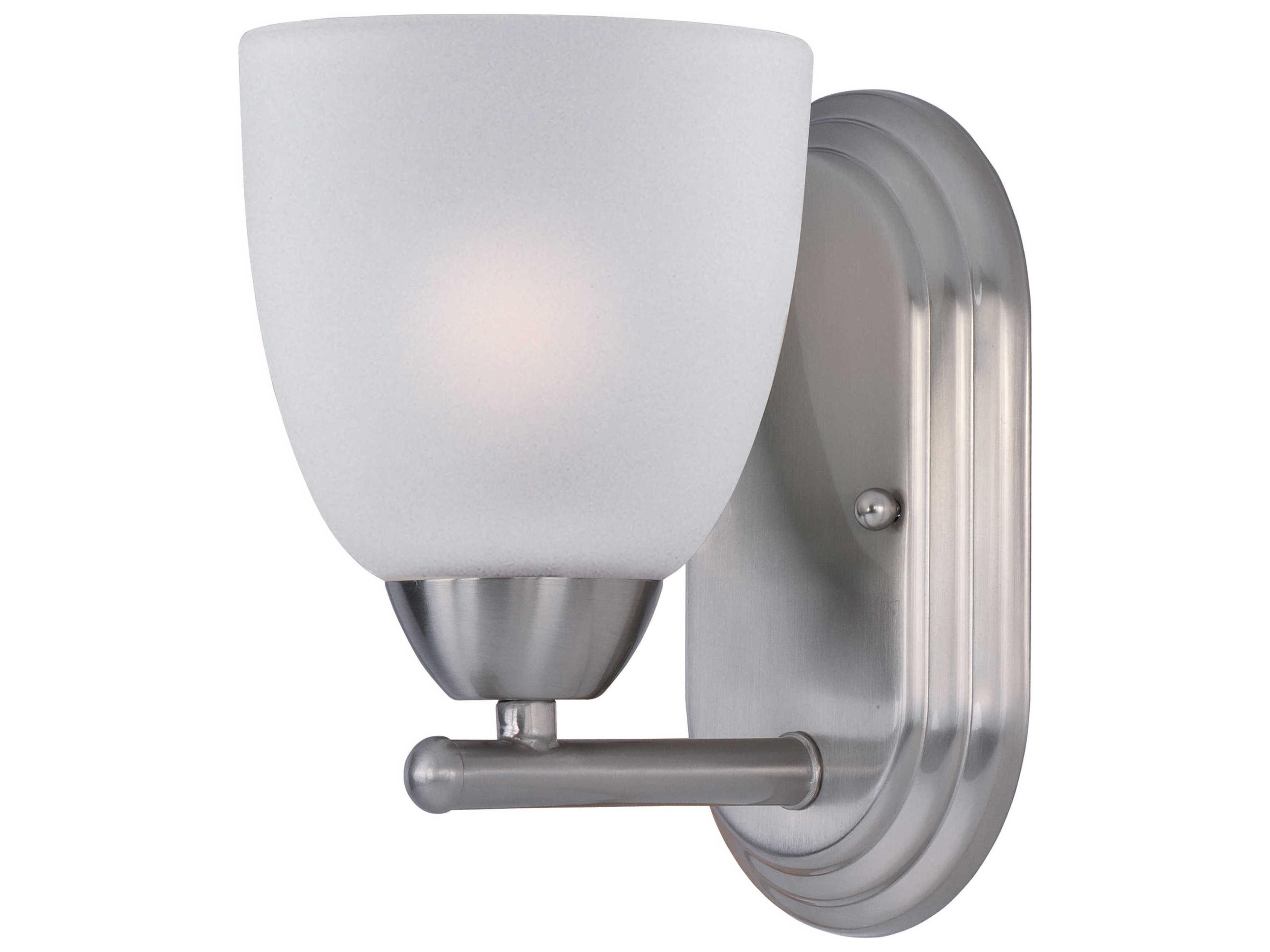Axis 1-Light Satin Nickel Glass Wall Sconce