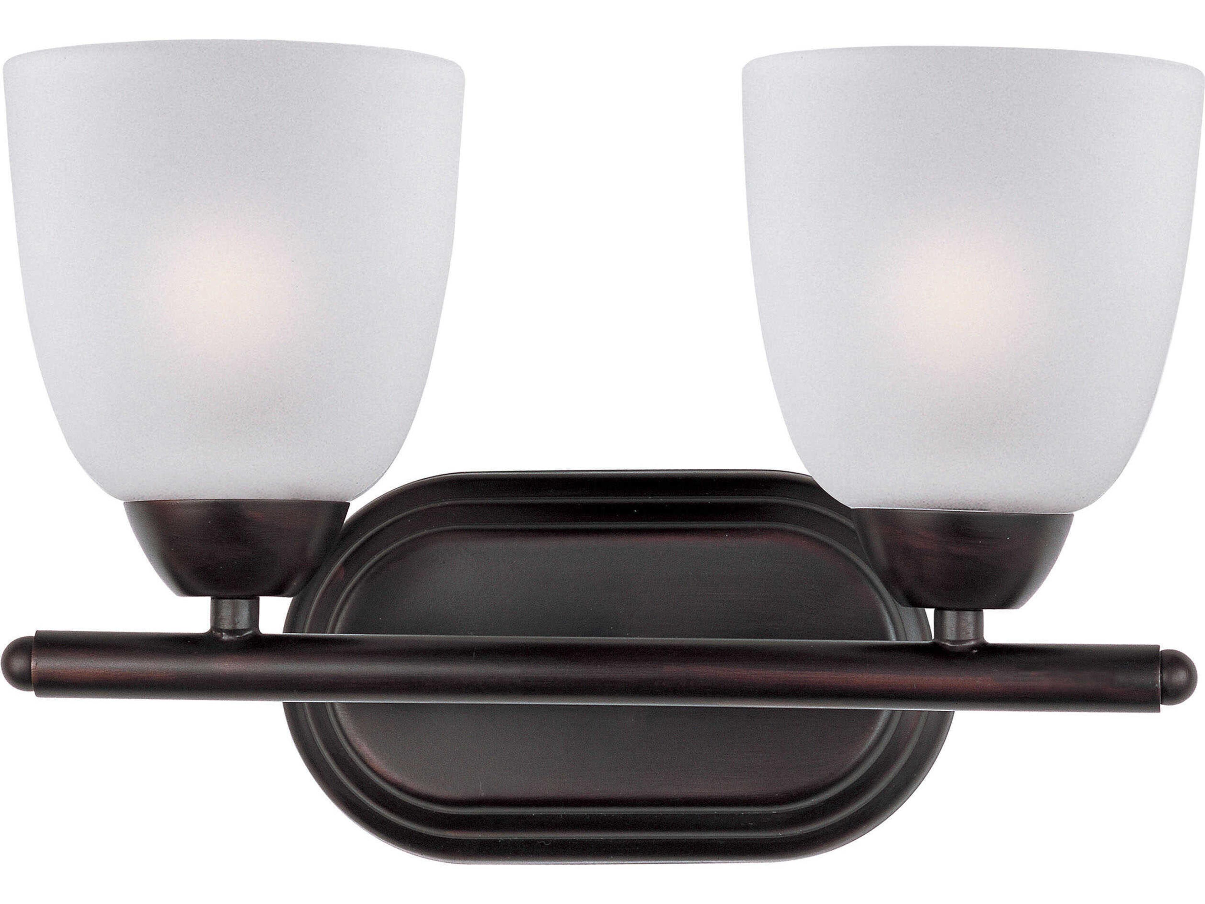 Axis 2-Light Oil Rubbed Bronze Glass Vanity Light