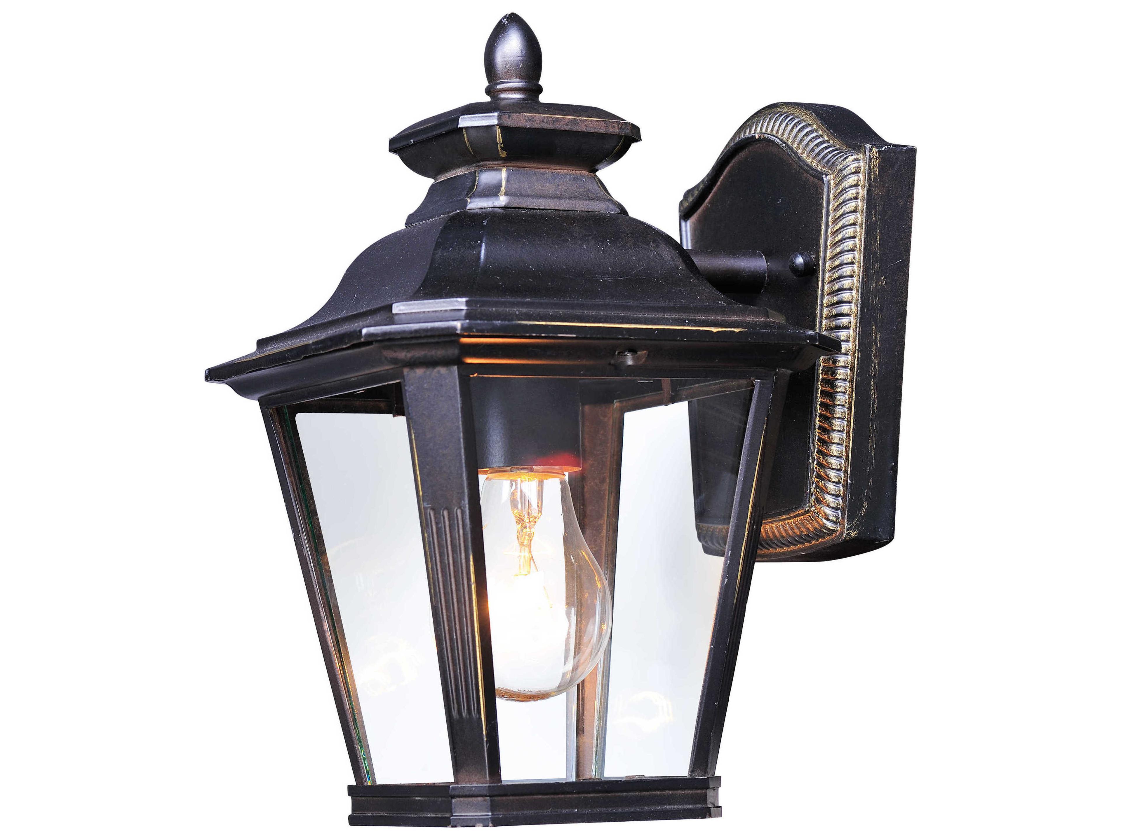 Knoxville with Clear Glass 3 - Light Outdoor Wall Light
