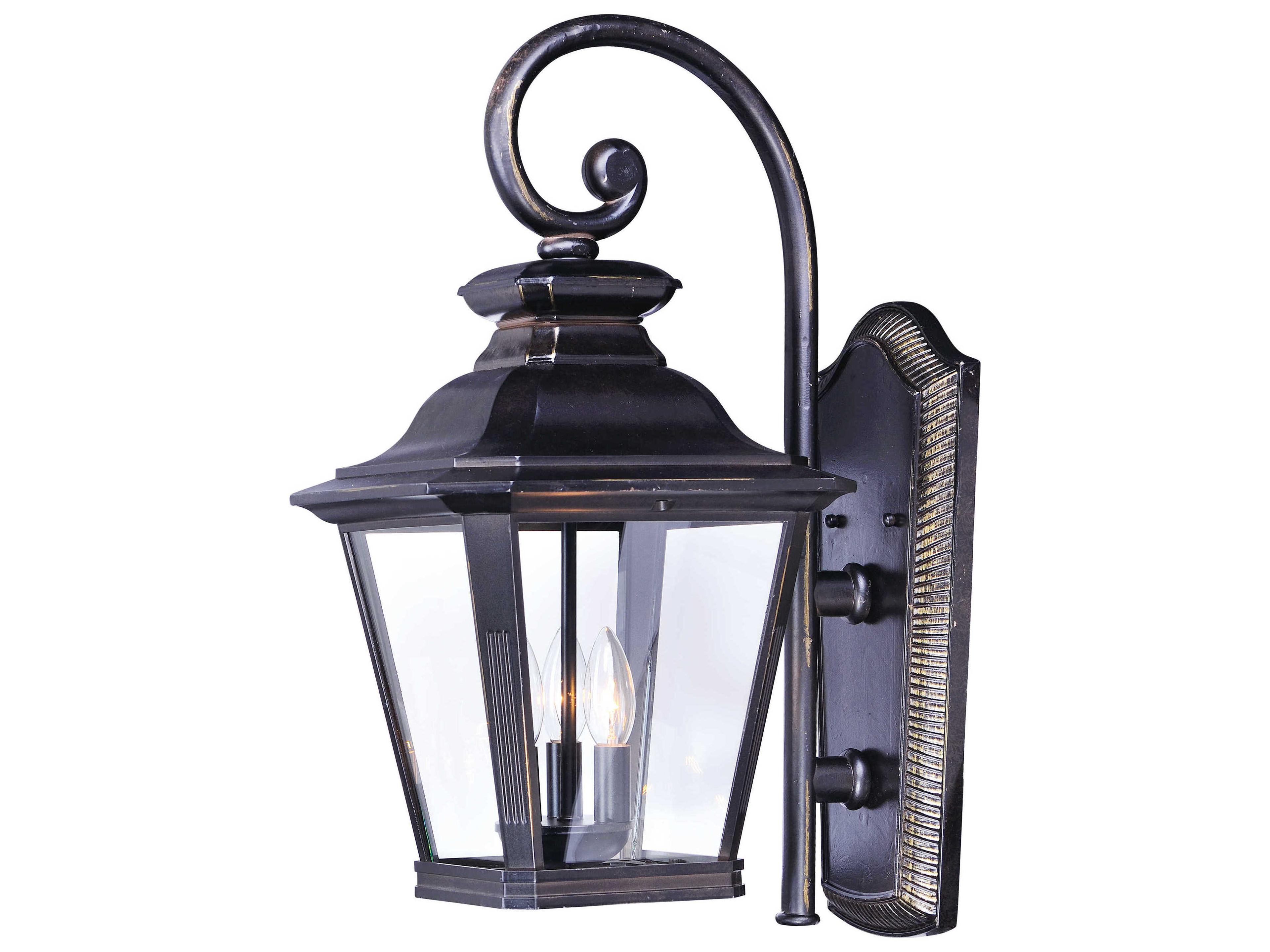 Knoxville with Clear Glass 3 - Light Outdoor Wall Light