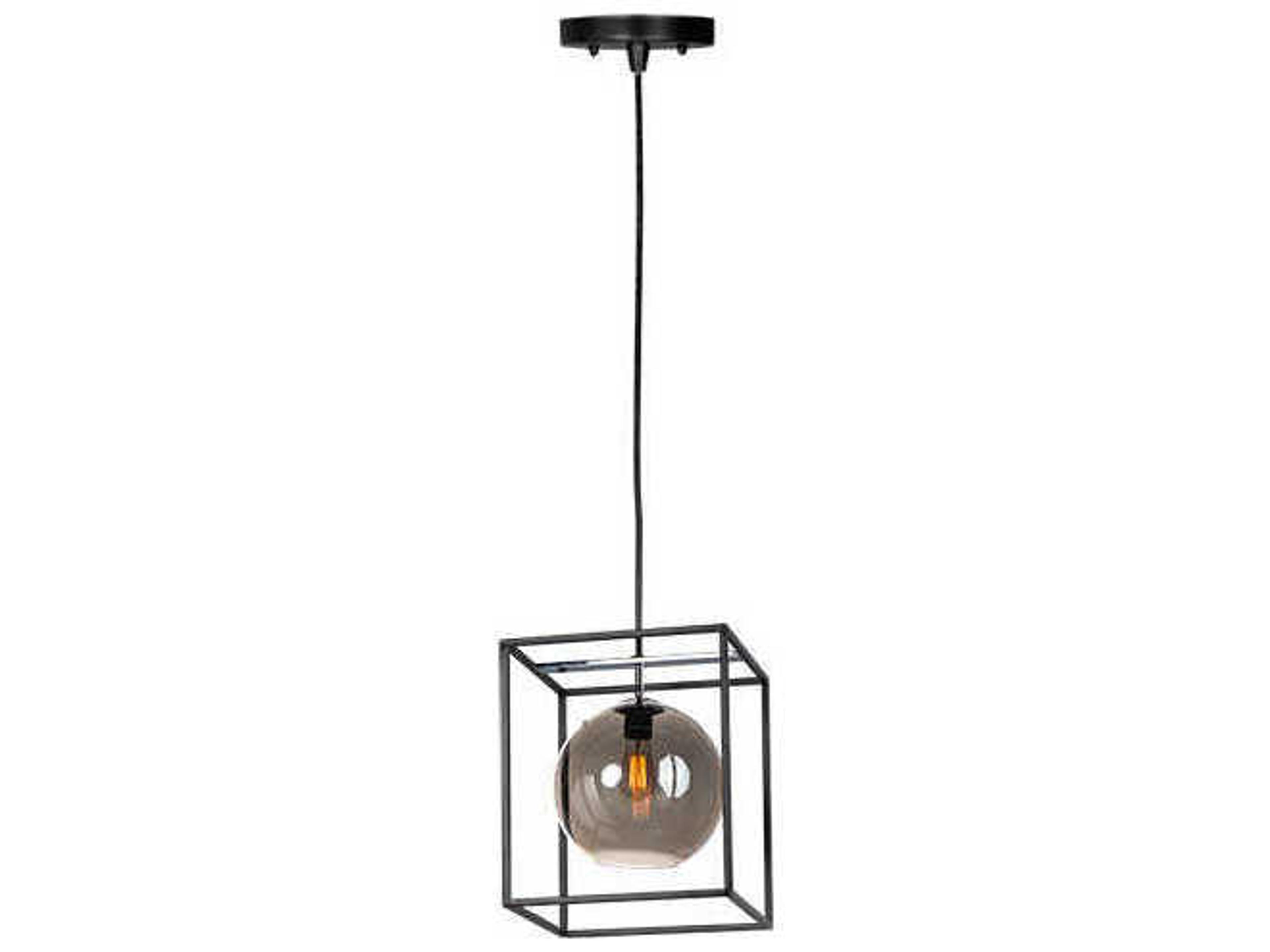 Fluid 1-Light Black Polished Chrome Pendant