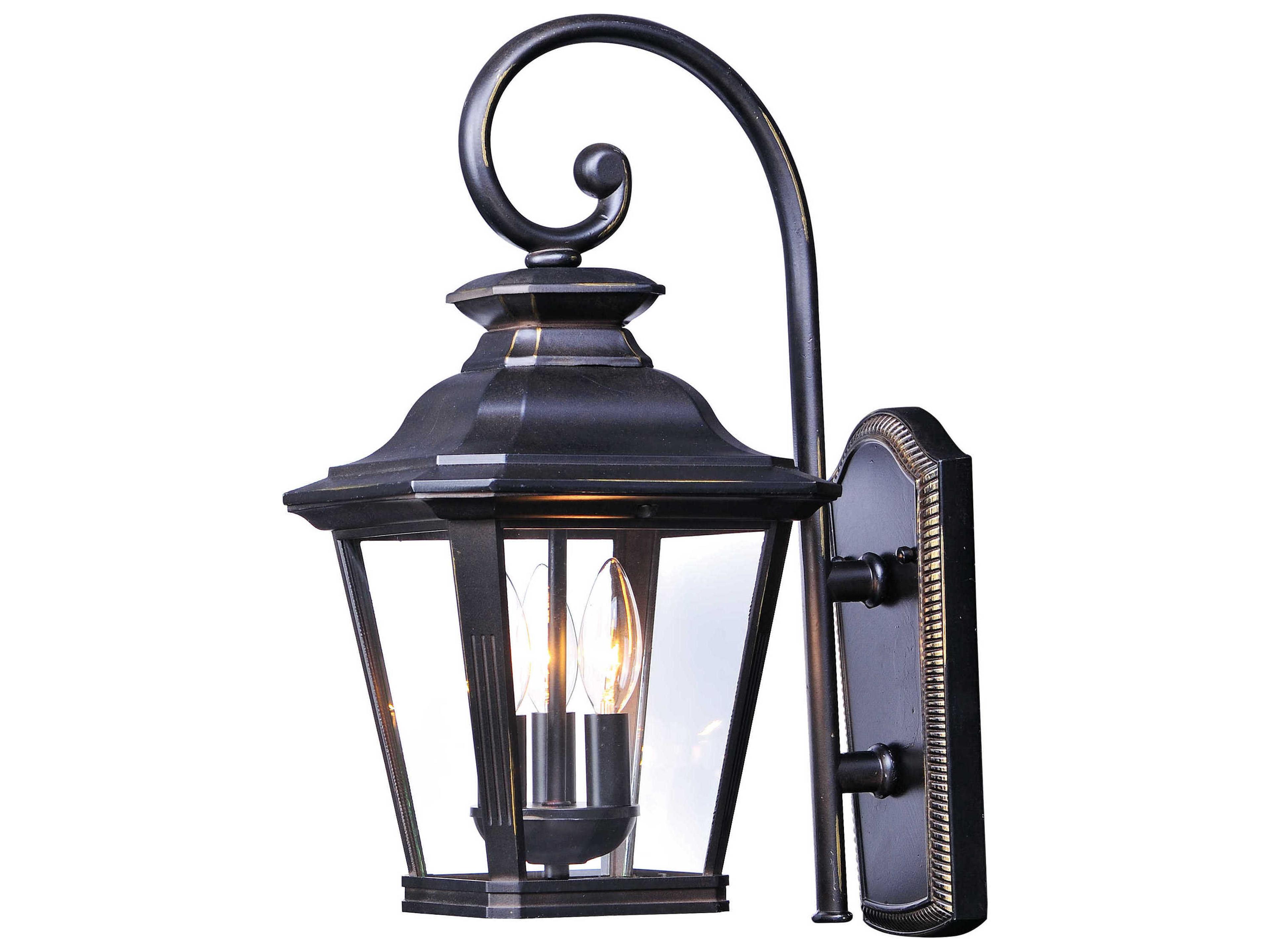 Knoxville with Clear Glass 3 - Light Outdoor Wall Light