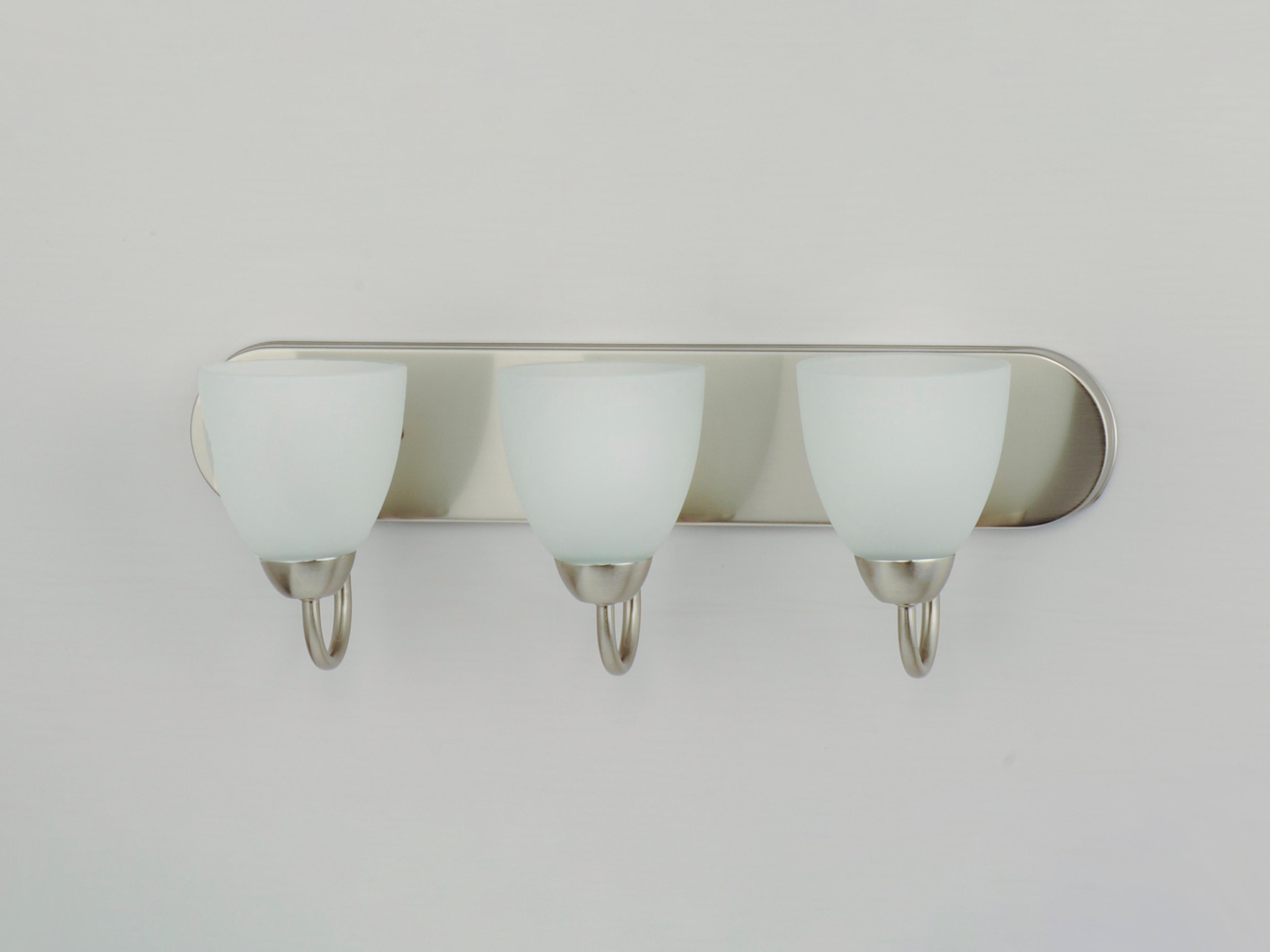 Maxim Lighting Axis 3-Light Satin Nickel Glass Vanity Light