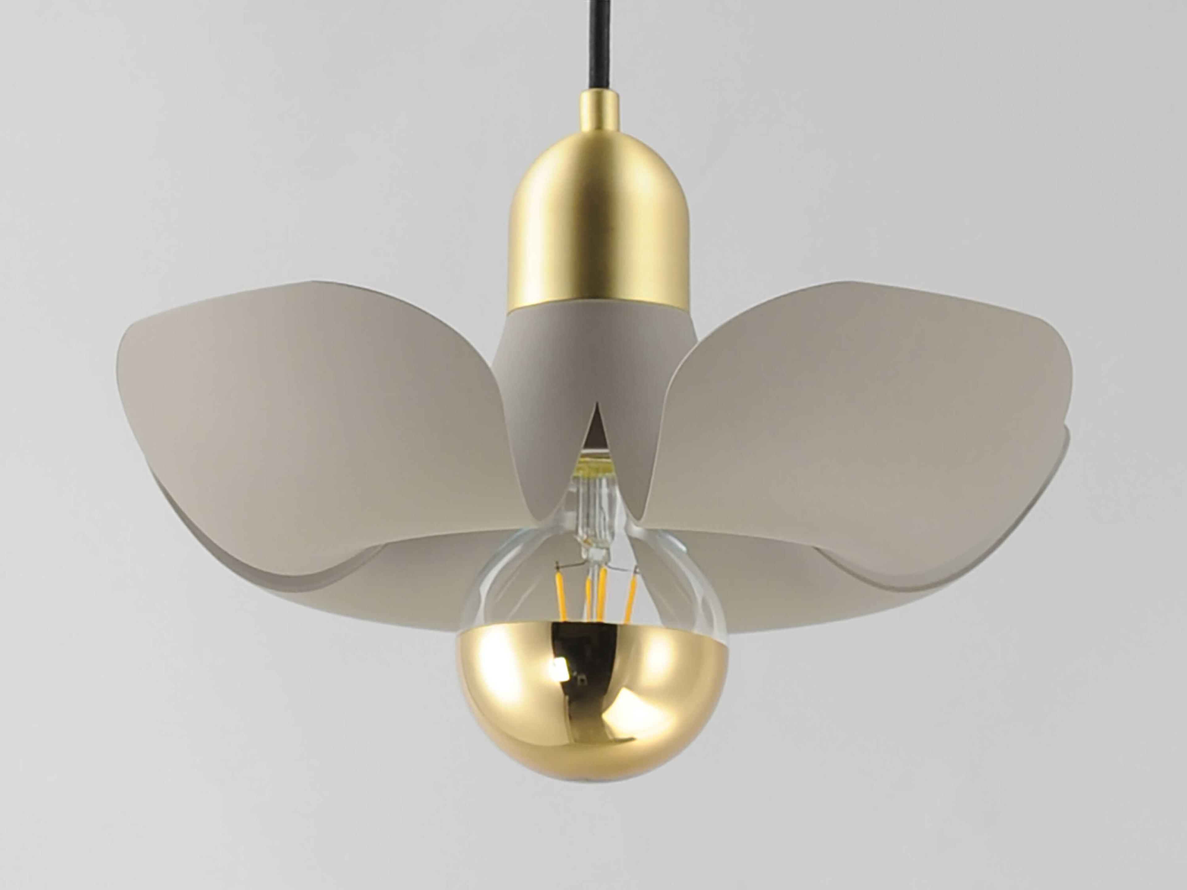 Maxim Lighting Poppy 1-Light Silver Gold Satin Brass Mini Pendant