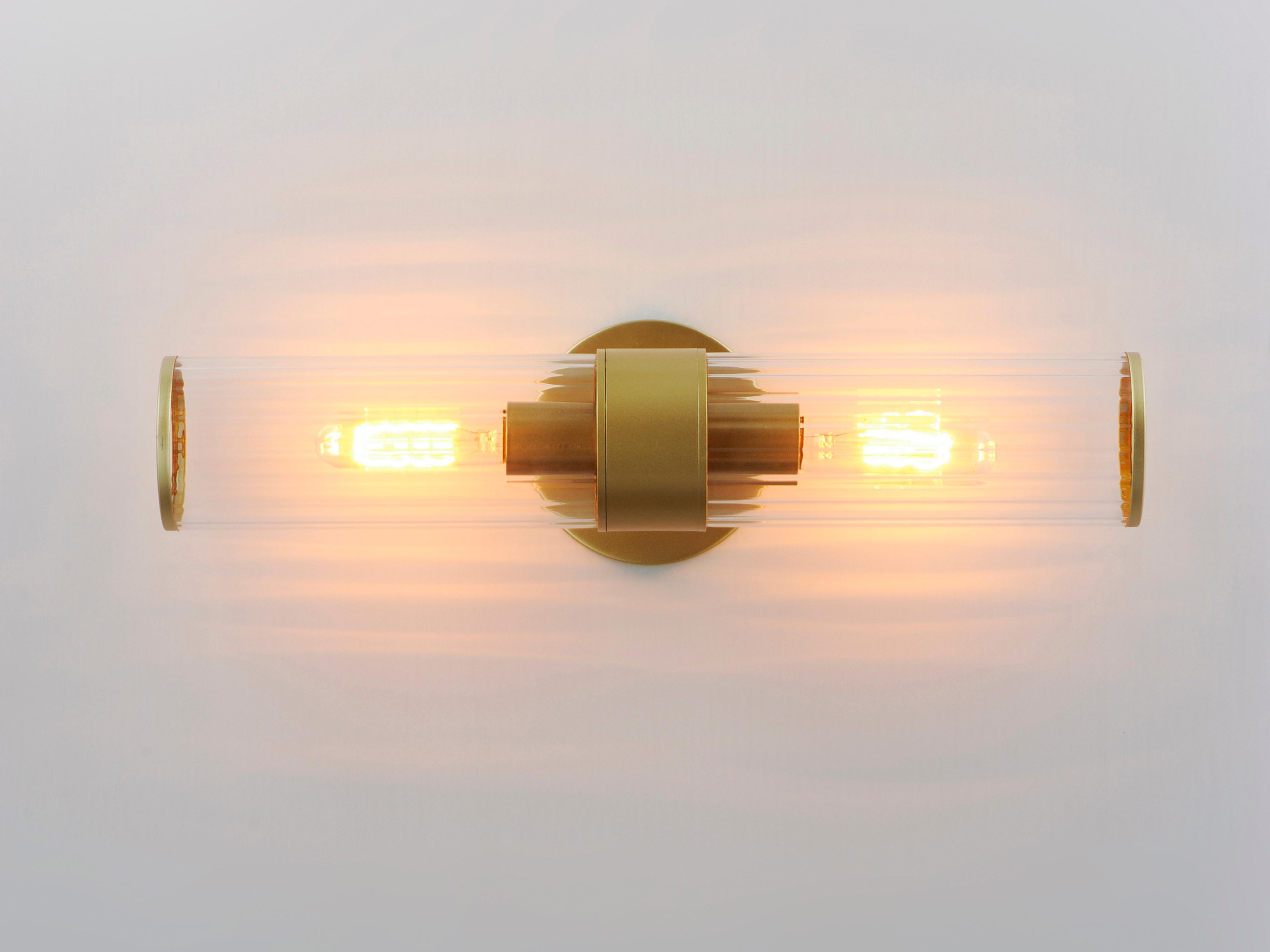 Maxim Lighting Crosby 2-Light Satin Brass Glass Wall Sconce